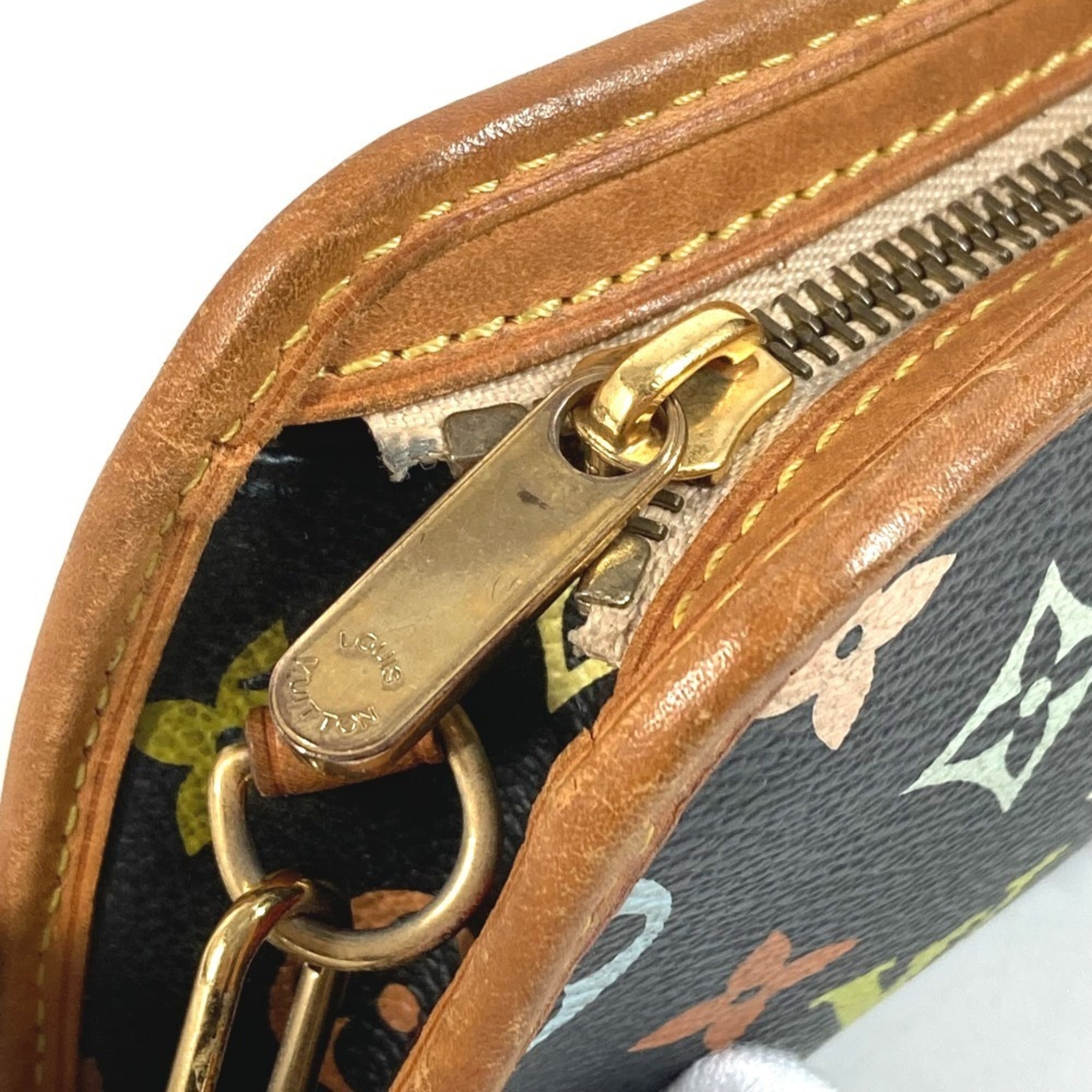 Louis Vuitton Black Monogram Multicolore Canvas Clutch Bag Handbag Pouch Shoulder Bag (Pre-Owned)