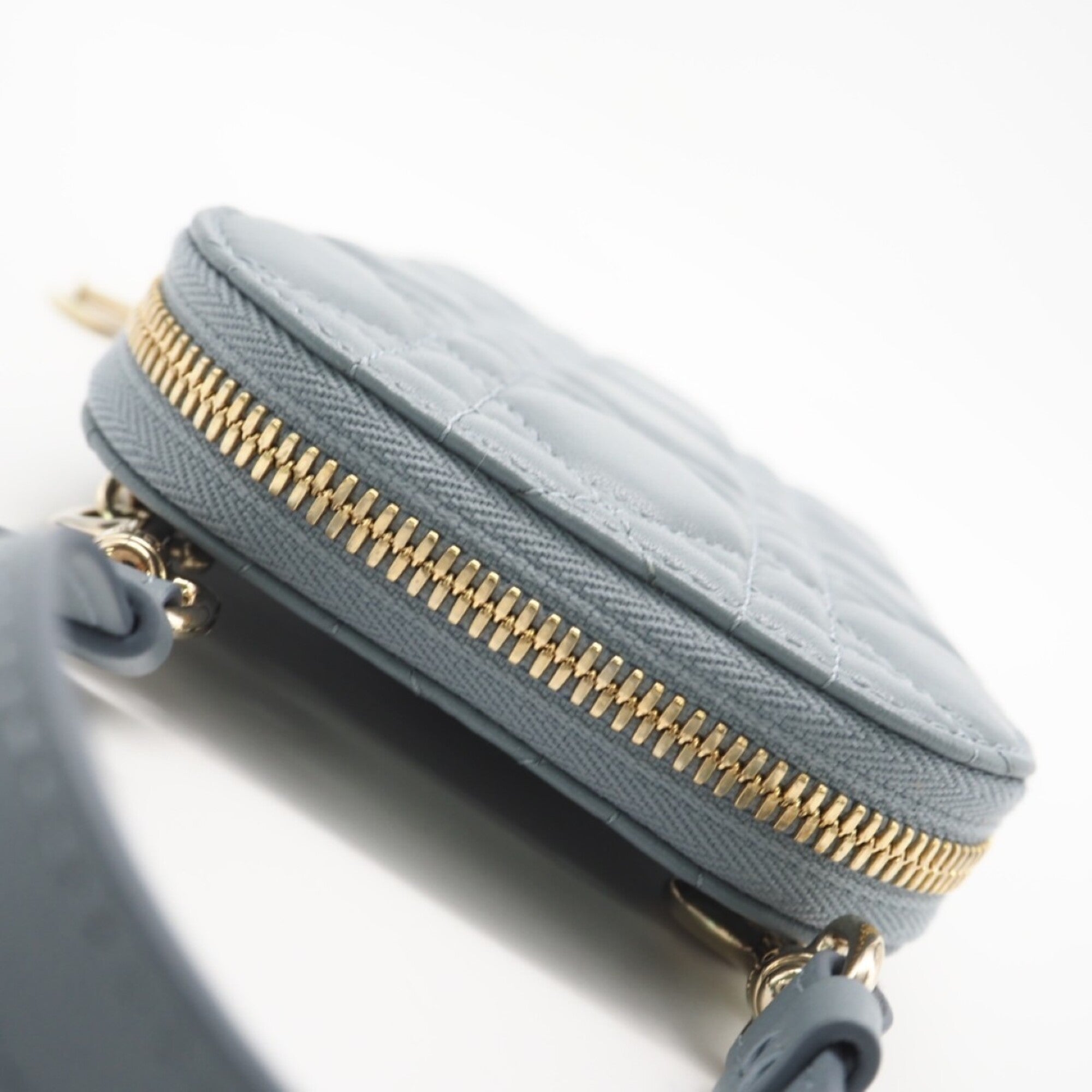 Christian Dior Lady Dior Blue Leather Shoulder Bag (Pre-Owned)