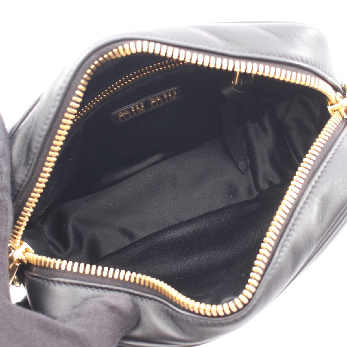 Miu Miu Black Leather Handbag Shoulder Bag (Pre-Owned)