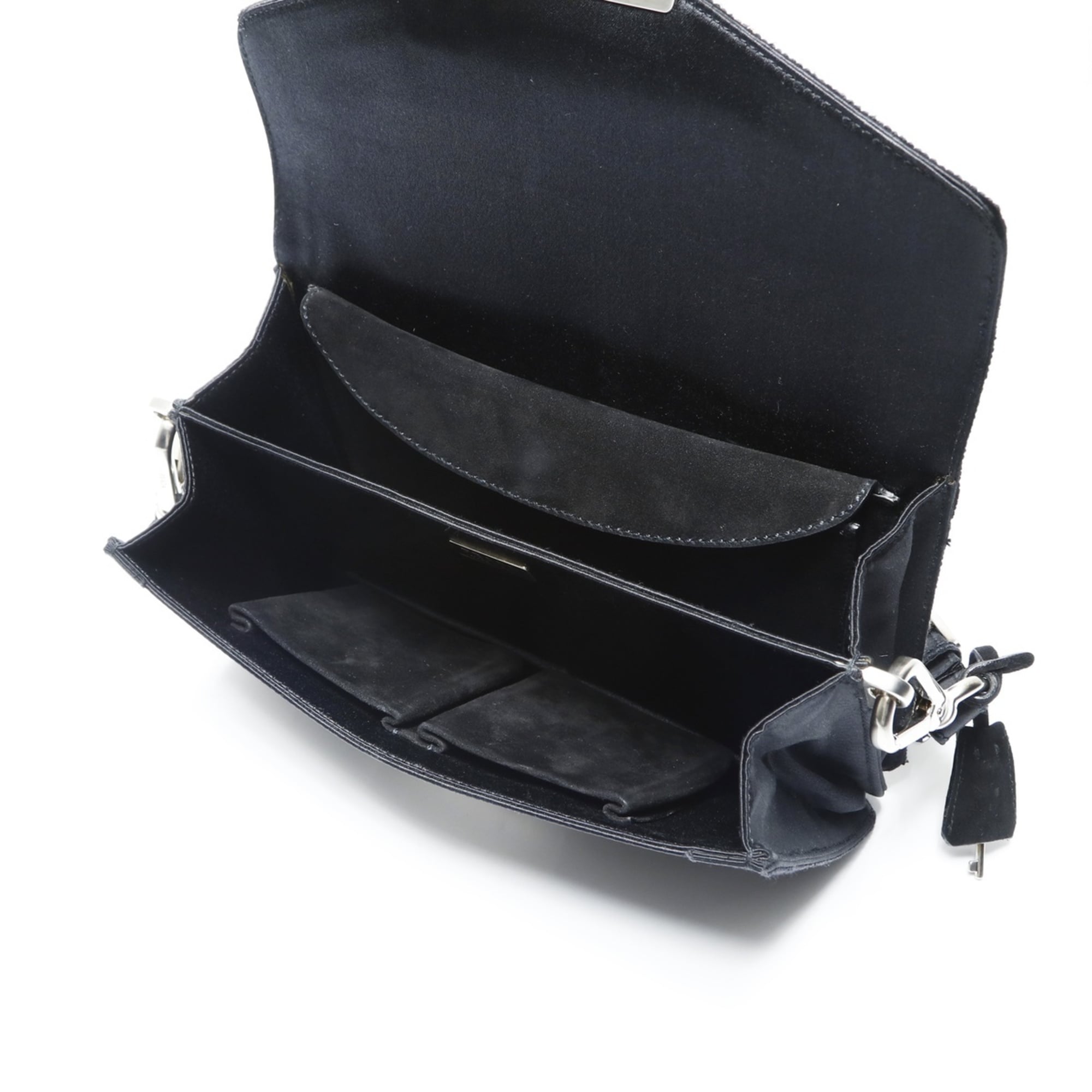 Prada Black Satin Beads Shoulder Bag (Pre-Owned)