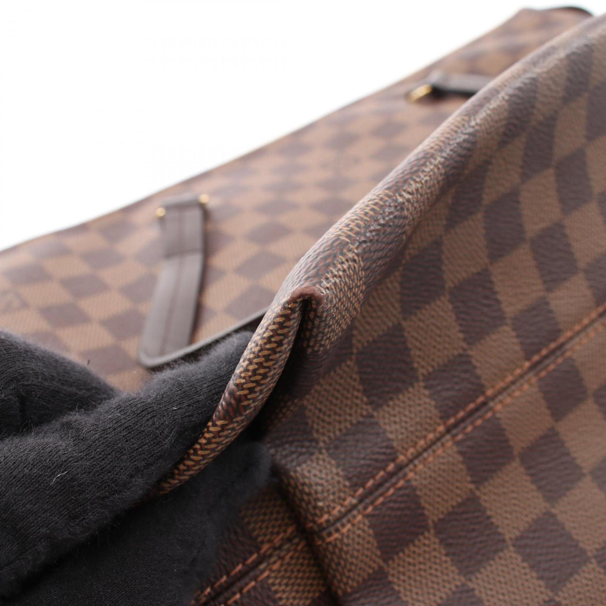 Louis Vuitton Brown Damier Canvas Coated Canvas Leather Handbag Tote Bag (Pre-Owned)