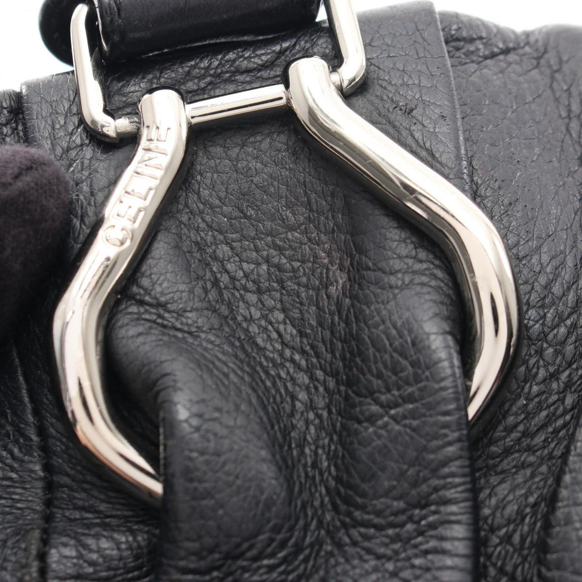 Celine Black Leather Handbag Shoulder Bag (Pre-Owned)