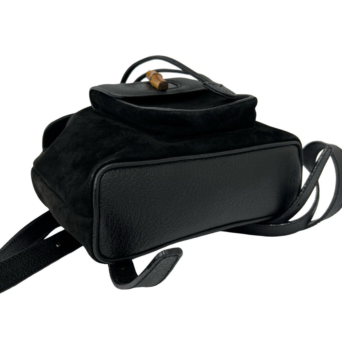 Gucci Black Suede Leather Backpack (Pre-Owned)