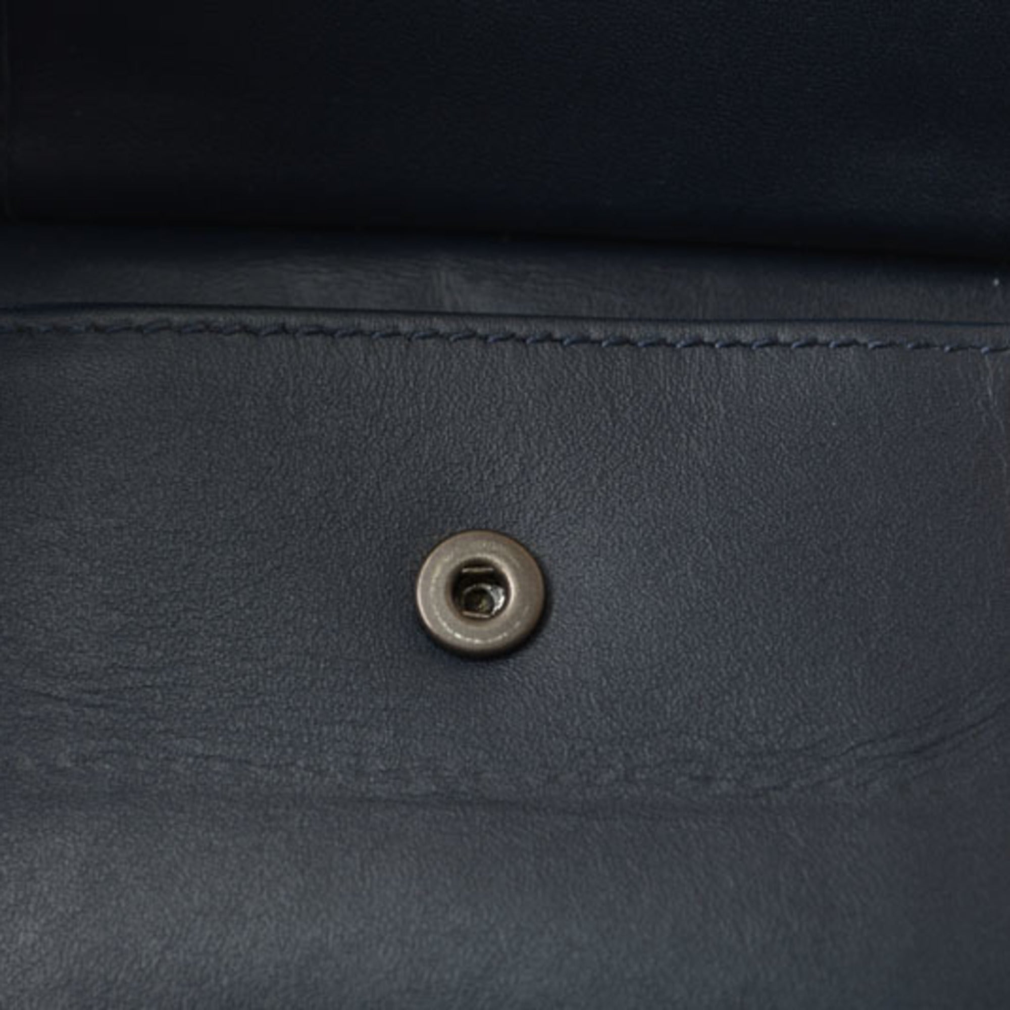 Bottega Veneta Navy Leather Wallet (Bi-Fold) (Pre-Owned)