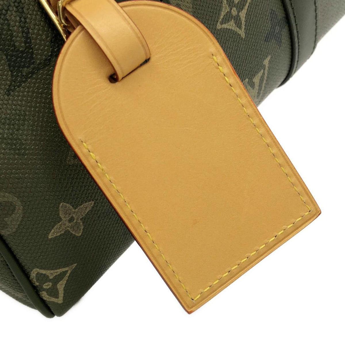 Louis Vuitton Khaki Coated Canvas Boston Bag (Pre-Owned)