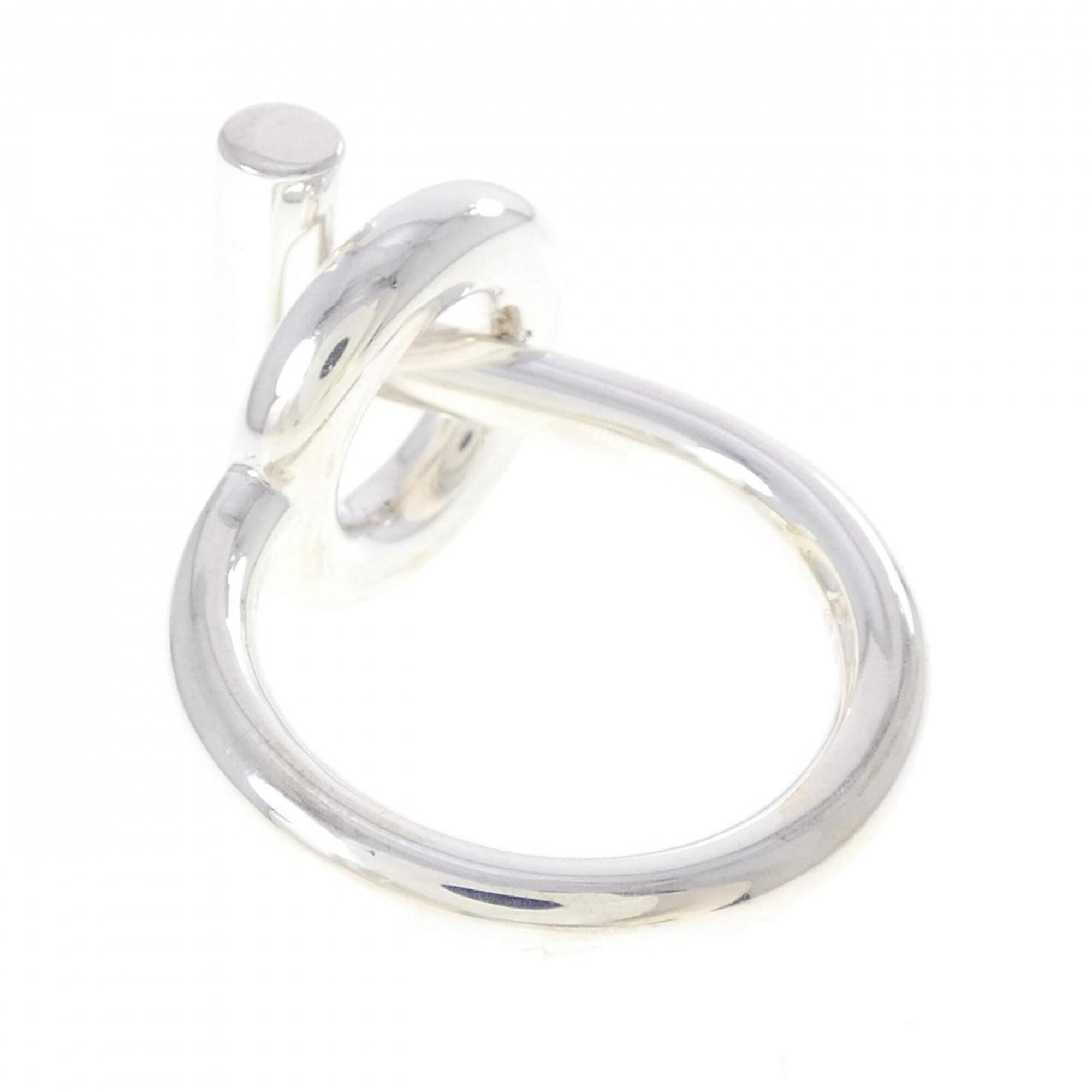 Hermes Silver 925 Band Ring (Pre-Owned)