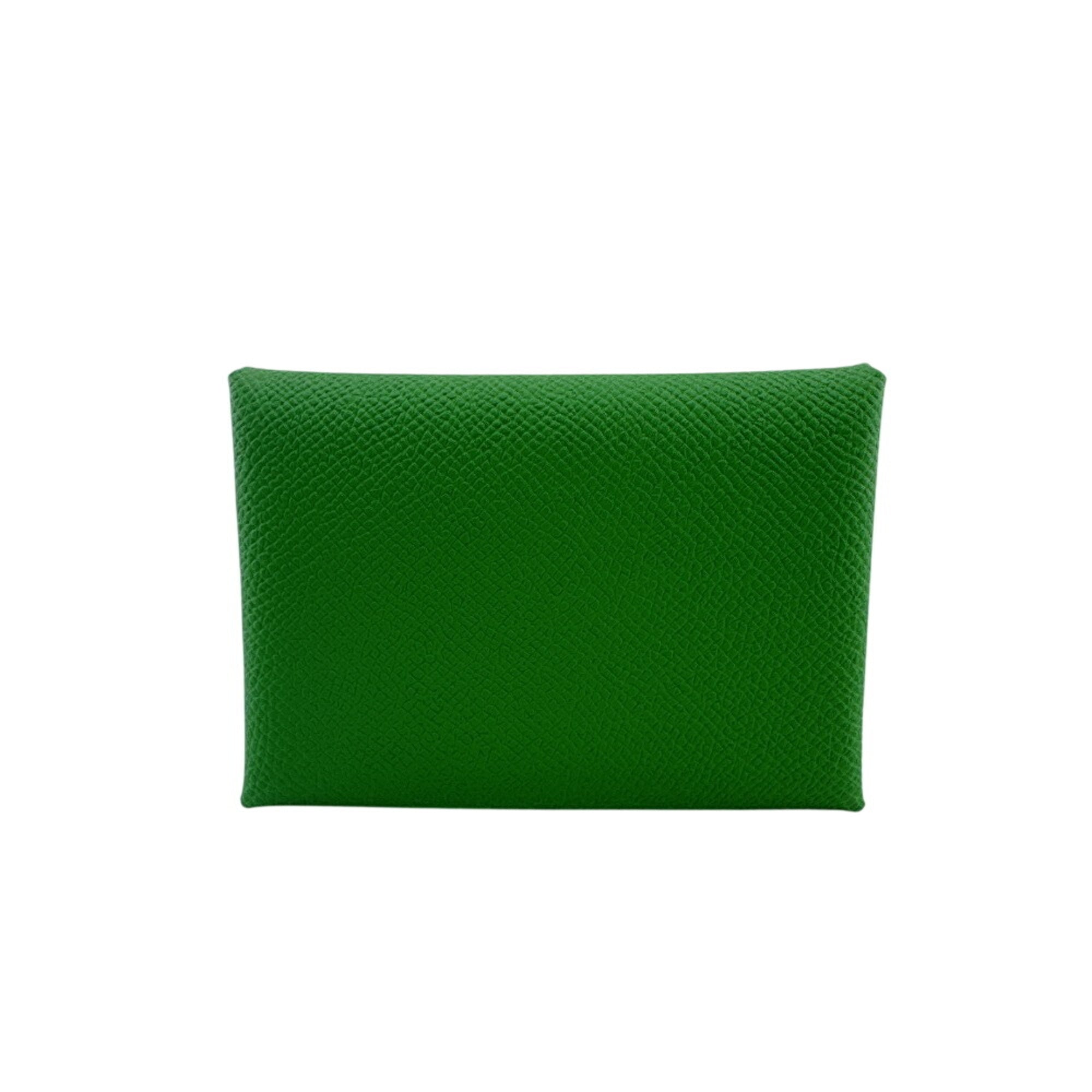 Hermes Green Epsom Leather Coin Purse/Coin Case (Pre-Owned)