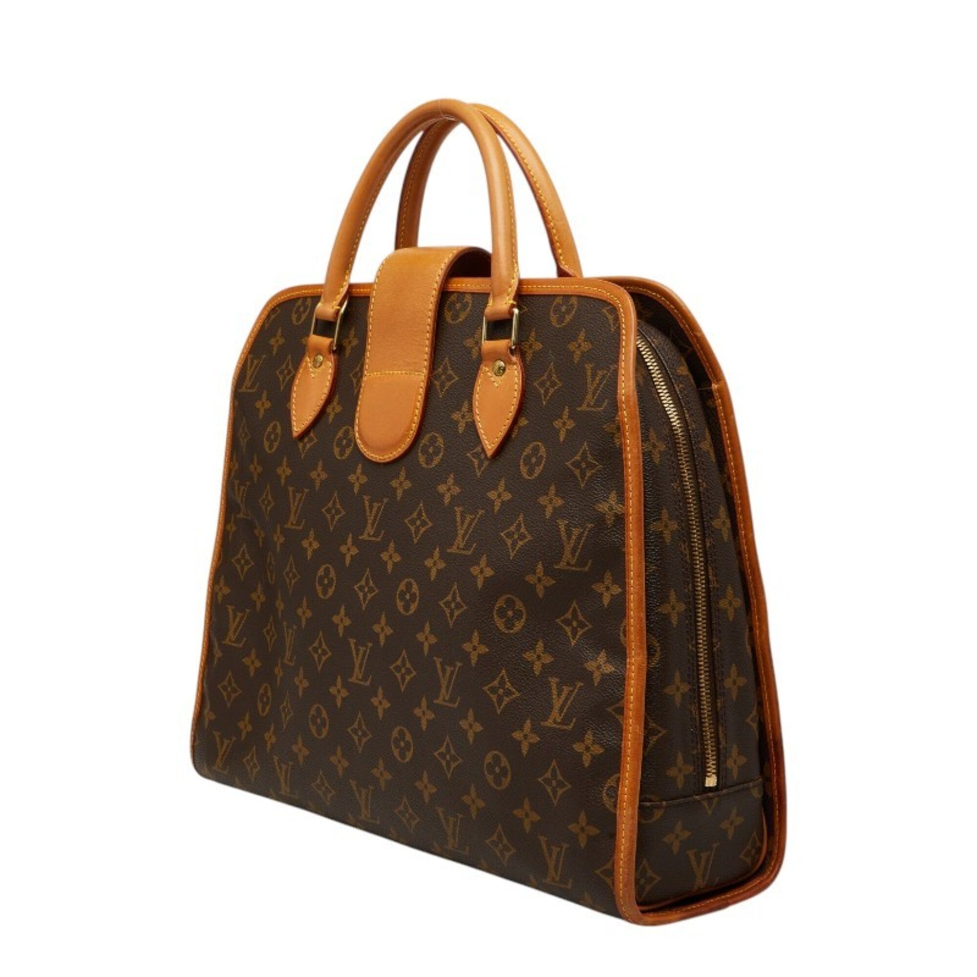 Louis Vuitton Brown Pvc Leather Briefcase (Pre-Owned)