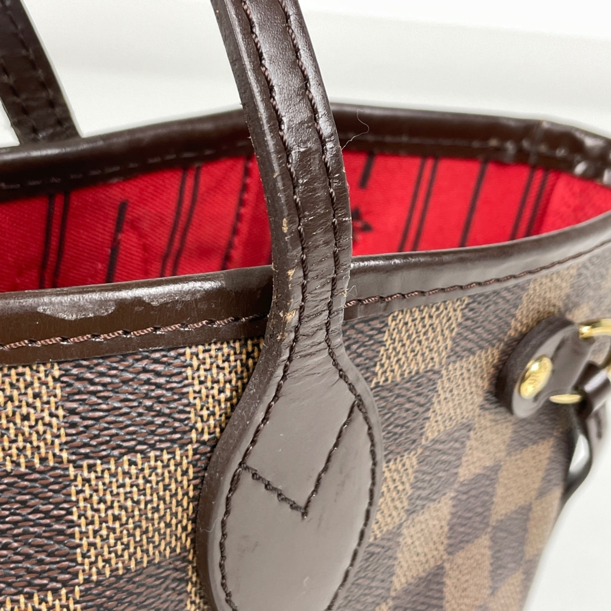 Louis Vuitton Damier Brown Damier Canvas Handbag Tote Bag (Pre-Owned)