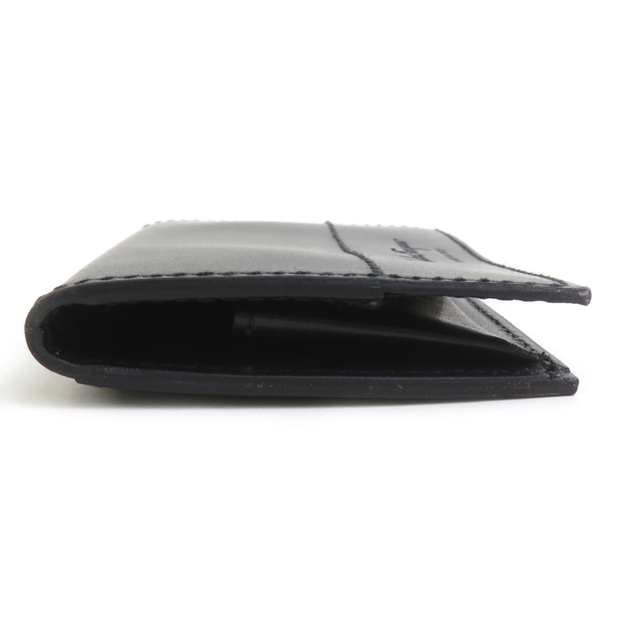 Salvatore Ferragamo Black Leather Coin Purse/Coin Case (Pre-Owned)