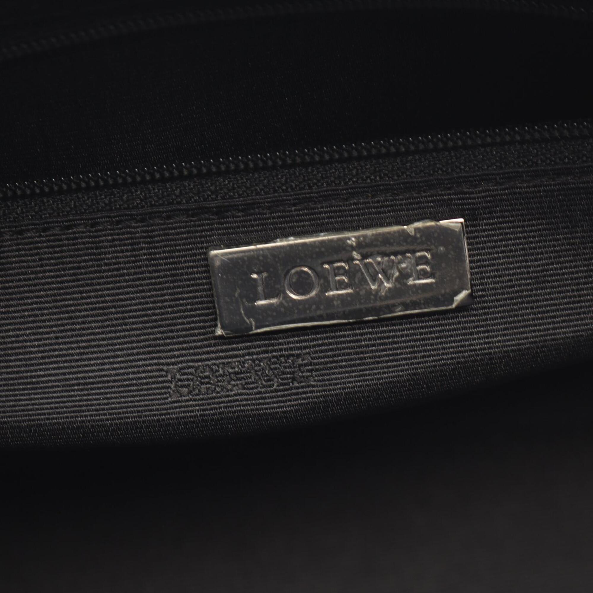 Loewe Black Blue Patent Leather Suede Handbag (Pre-Owned)