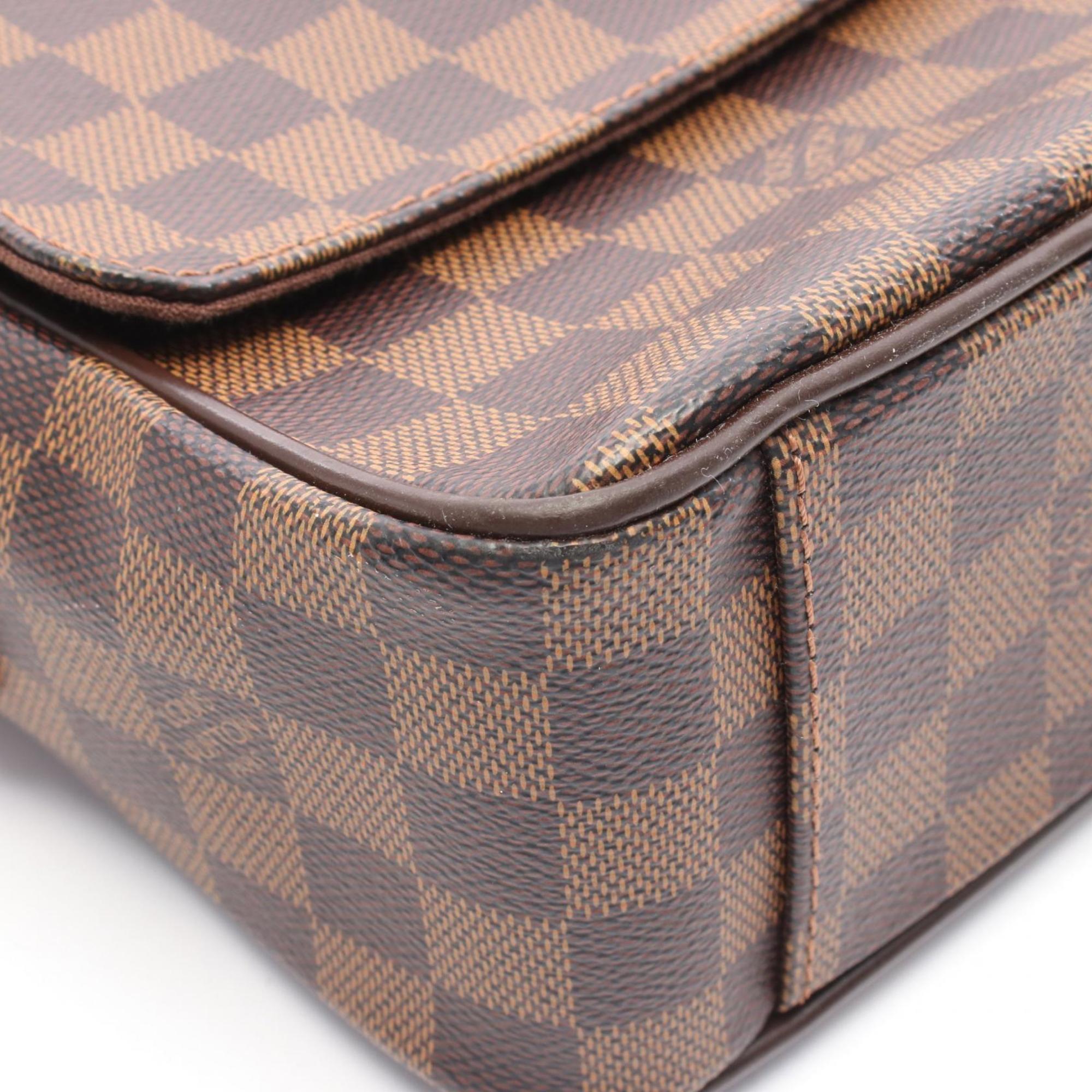 Louis Vuitton Brown Damier Canvas Coated Canvas Leather Shoulder Bag (Pre-Owned)