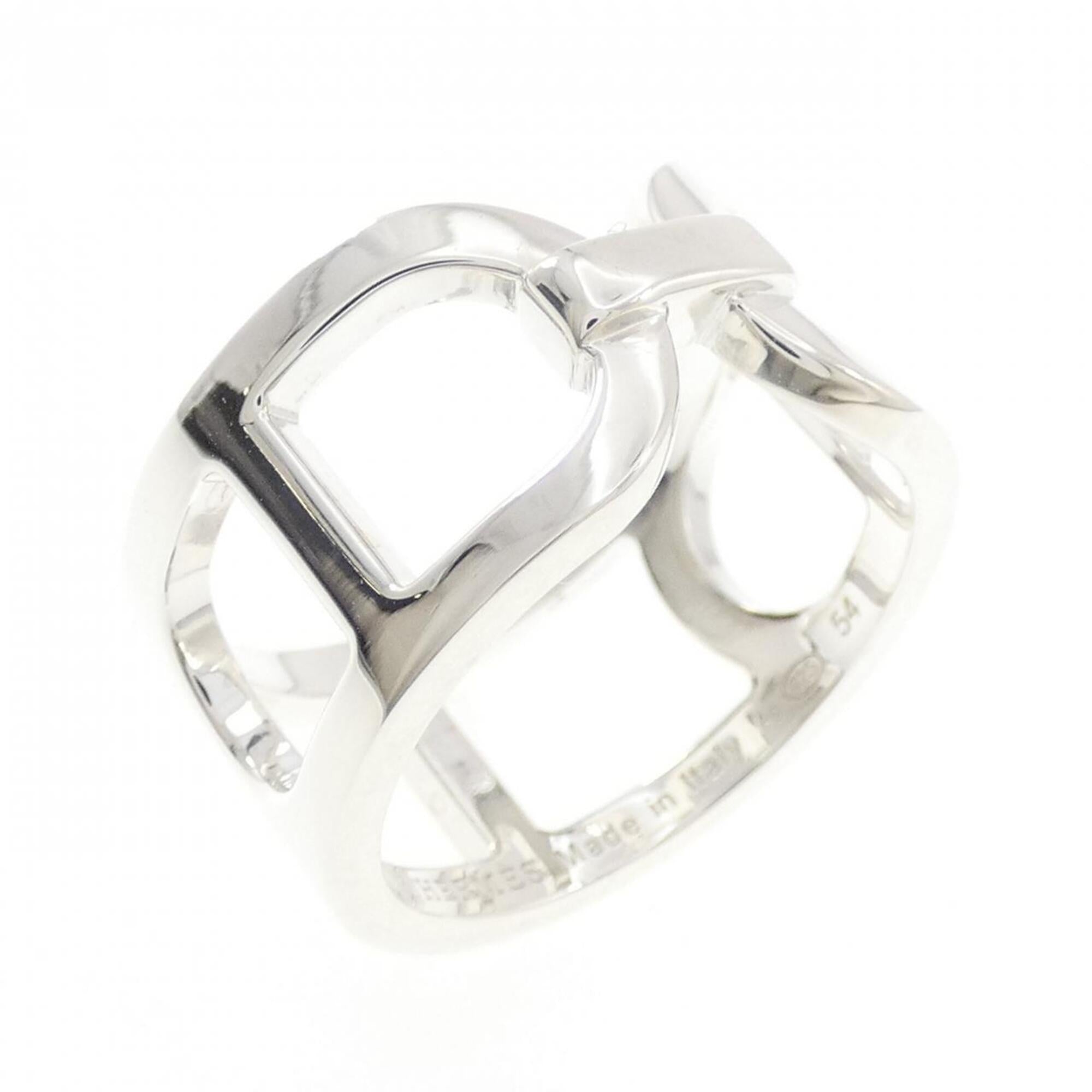 Hermes Silver 925 Band Ring (Pre-Owned)
