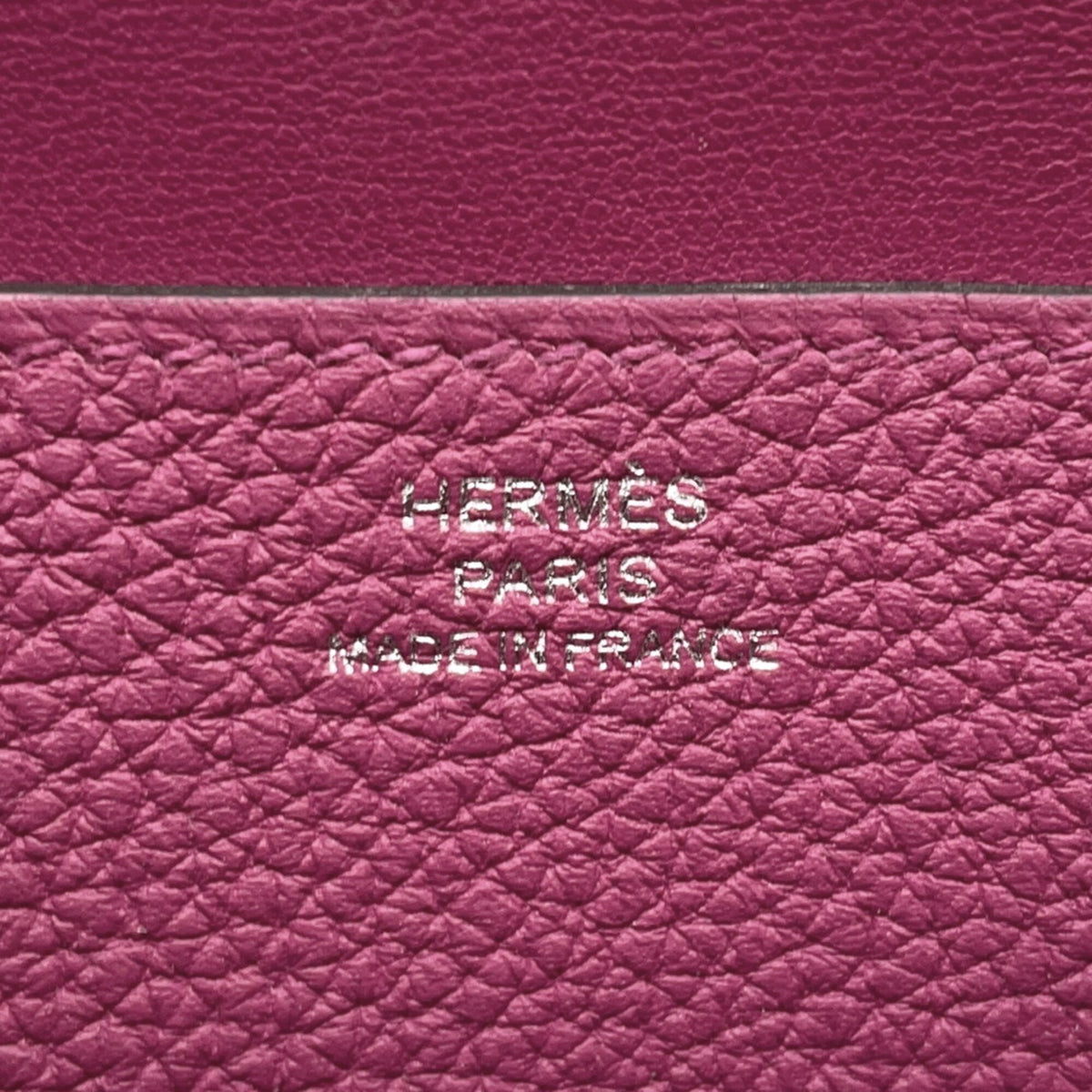 Hermes Kara Rose Purple Togo Leather Long Wallet (Bi-Fold) (Pre-Owned)