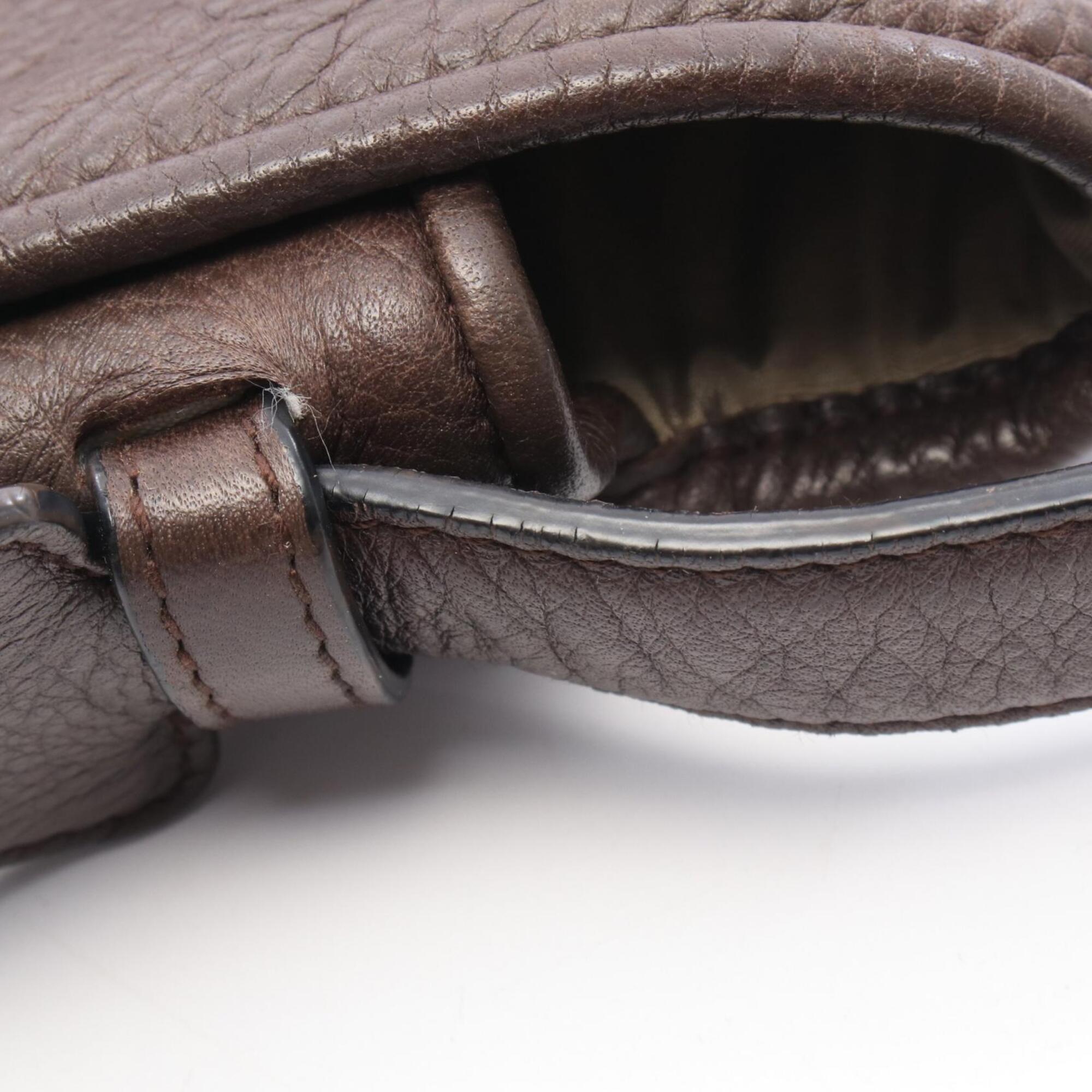 Loewe Brown Leather Handbag Shoulder Bag (Pre-Owned)