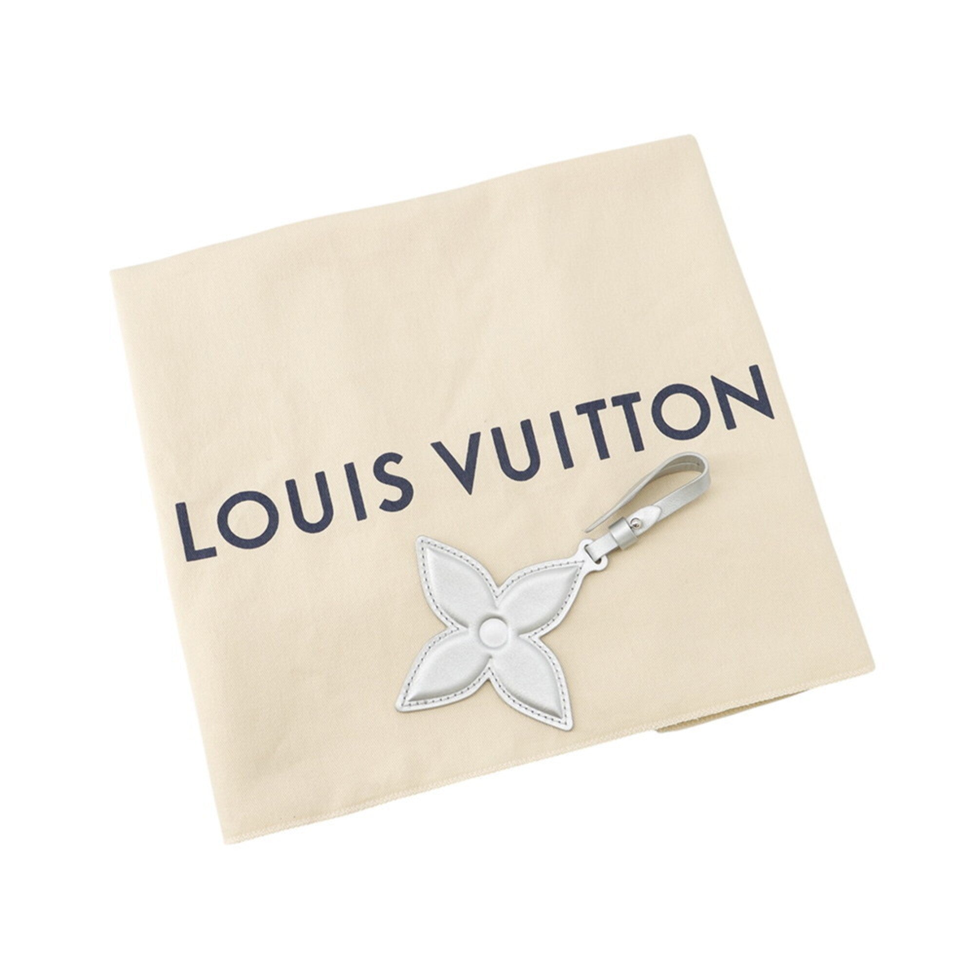 Louis Vuitton Silver Nylon Handbag Shoulder Bag Tote Bag (Pre-Owned)