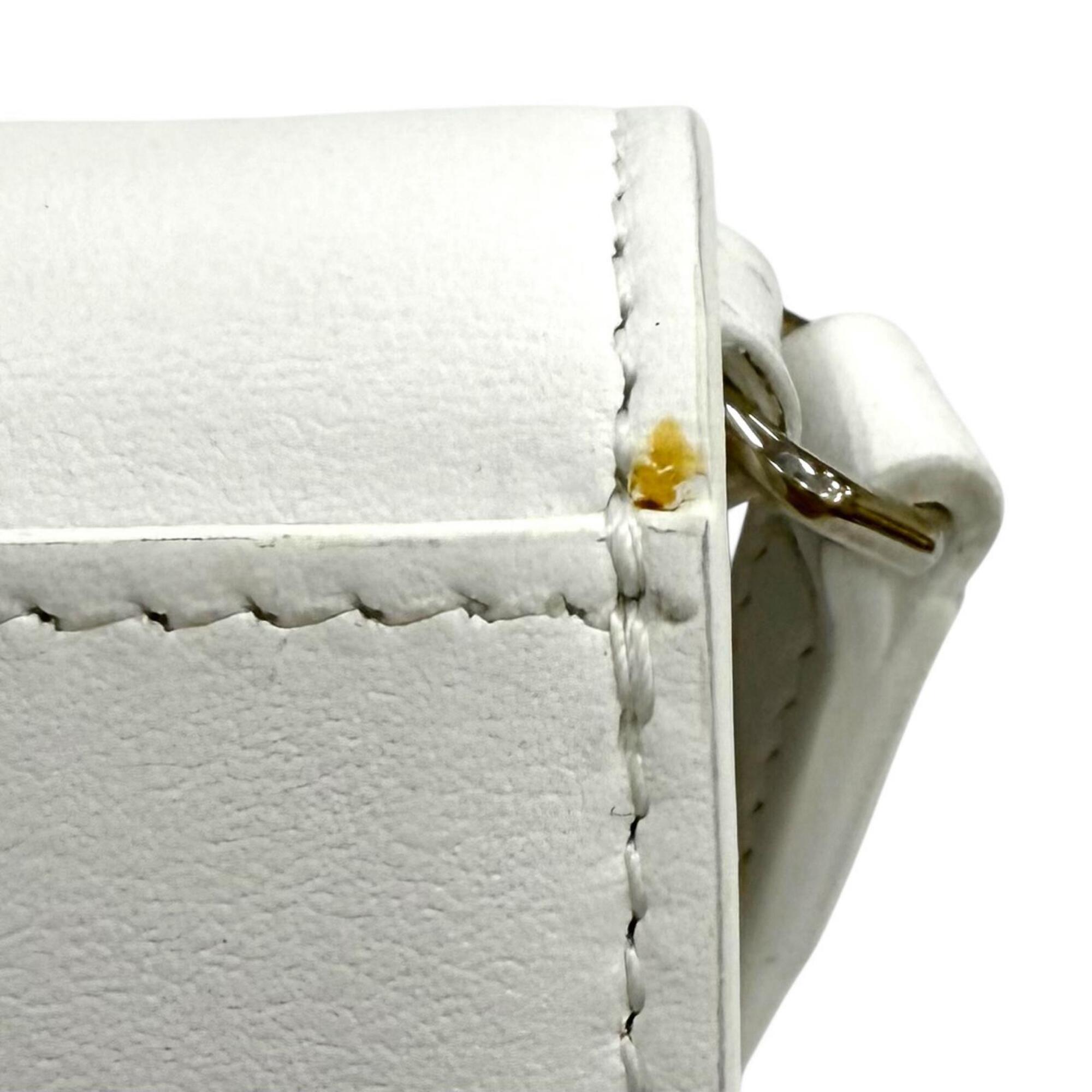 Burberry White Leather Pochette Shoulder Bag (Pre-Owned)