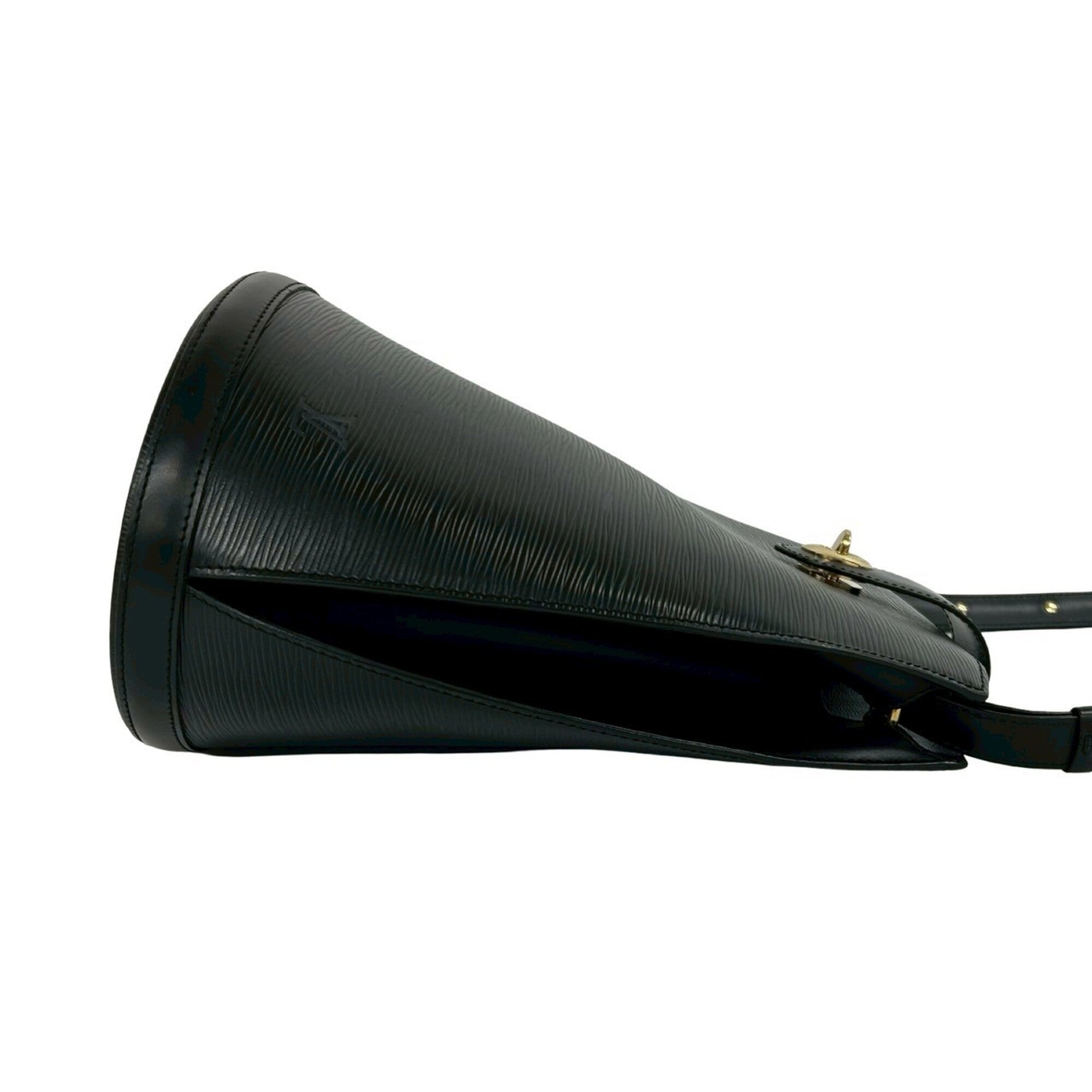 Louis Vuitton Black Leather Shoulder Bag (Pre-Owned)