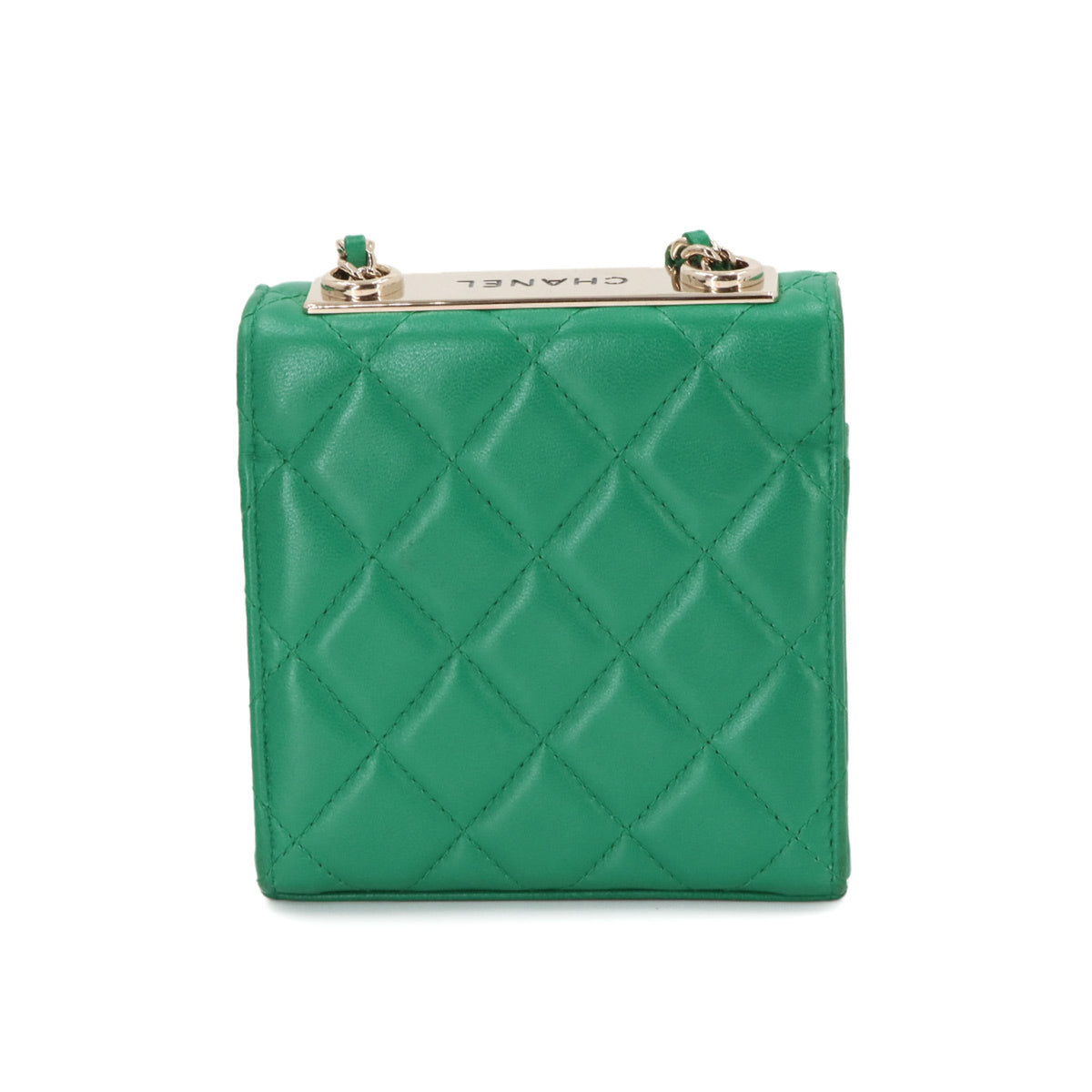 Chanel Green Leather Shoulder Bag (Pre-Owned)