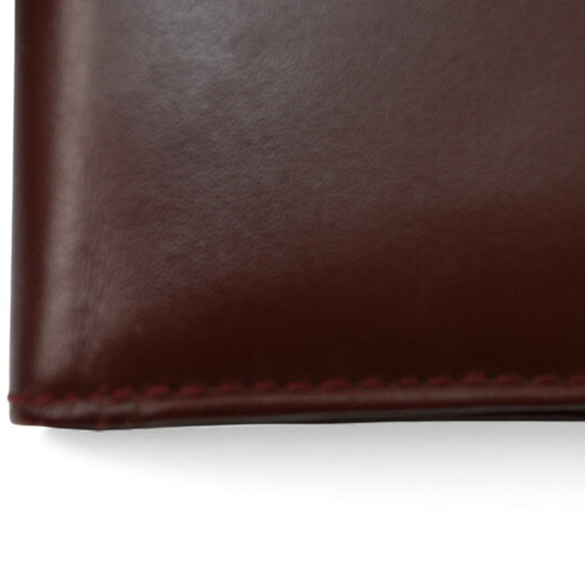 Cartier Bordeaux Leather Wallet (Bi-Fold) (Pre-Owned)
