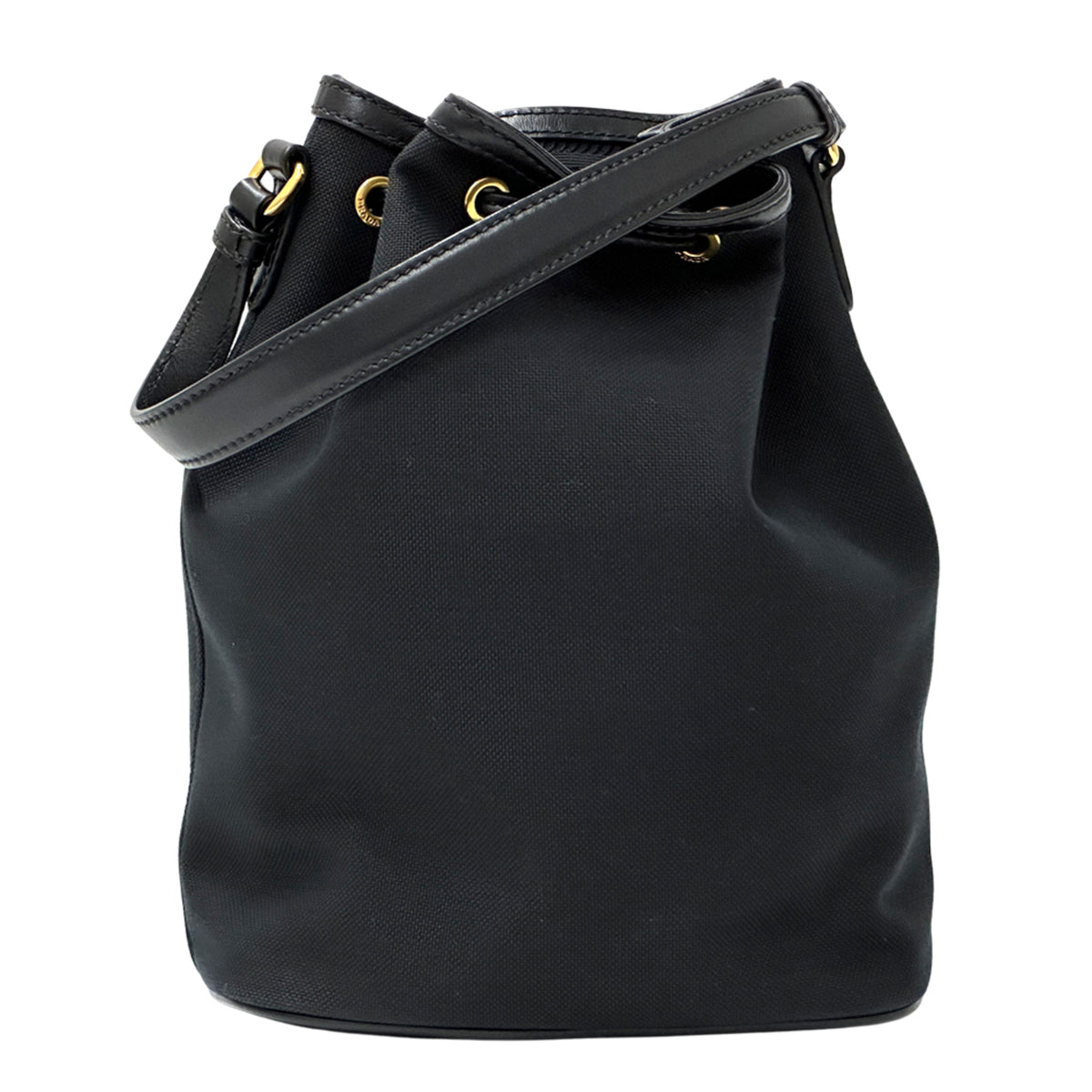 Prada Black Canvas Handbag Shoulder Bag (Pre-Owned)