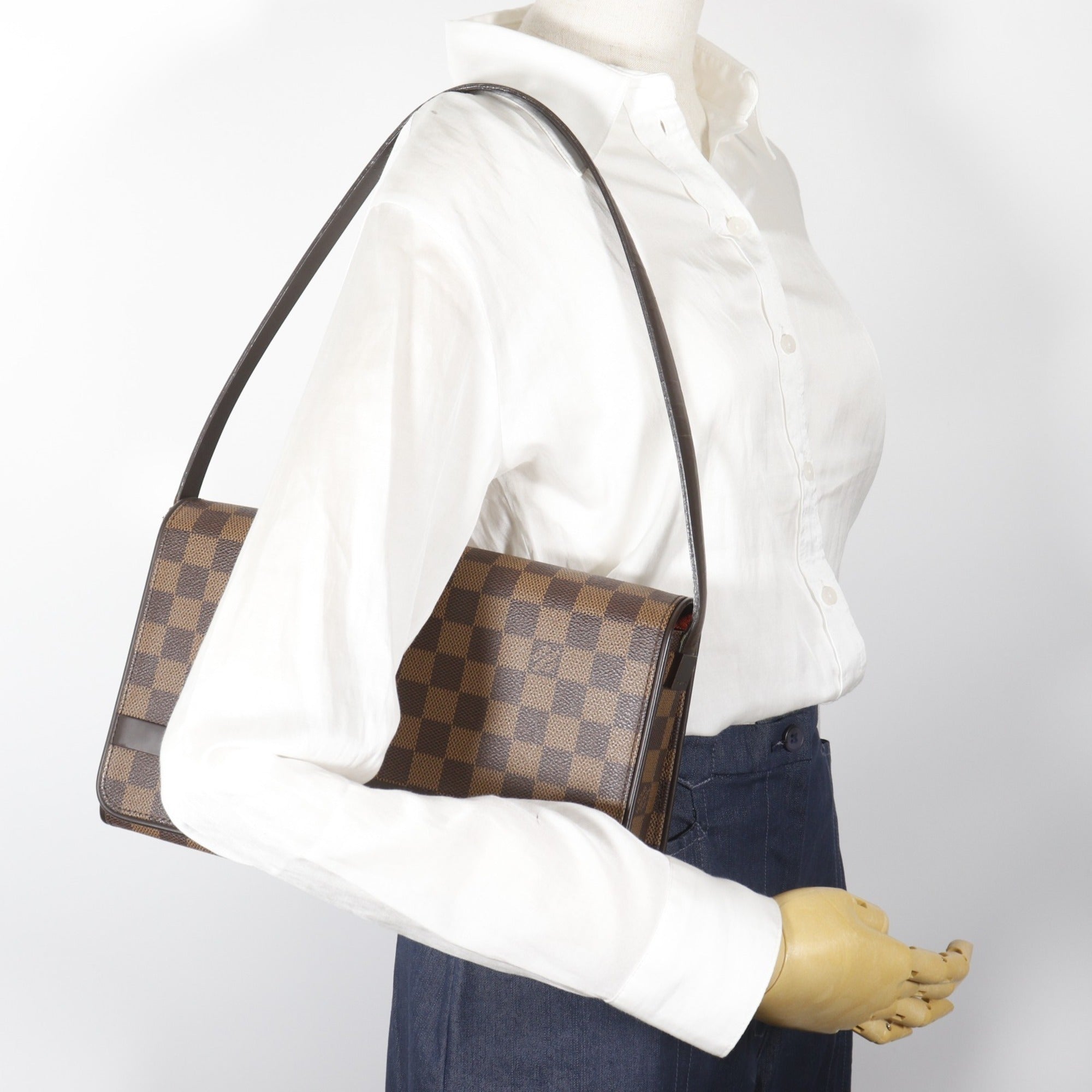 Louis Vuitton Damier Brown Damier Canvas Shoulder Bag (Pre-Owned)