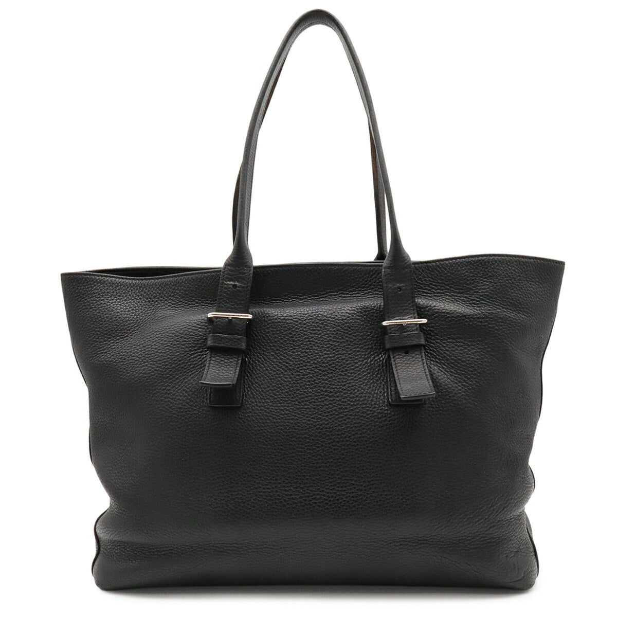 Louis Vuitton Black Noir Leather Shoulder Bag Tote Bag (Pre-Owned)