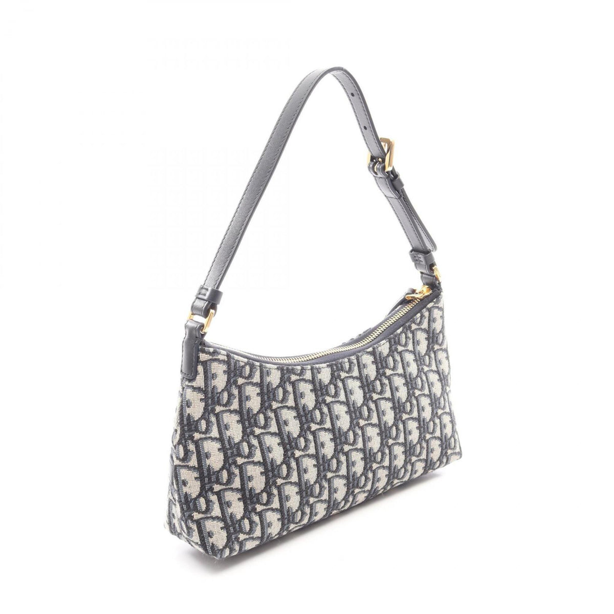 Christian Dior Beige Navy Canvas Handbag (Pre-Owned)