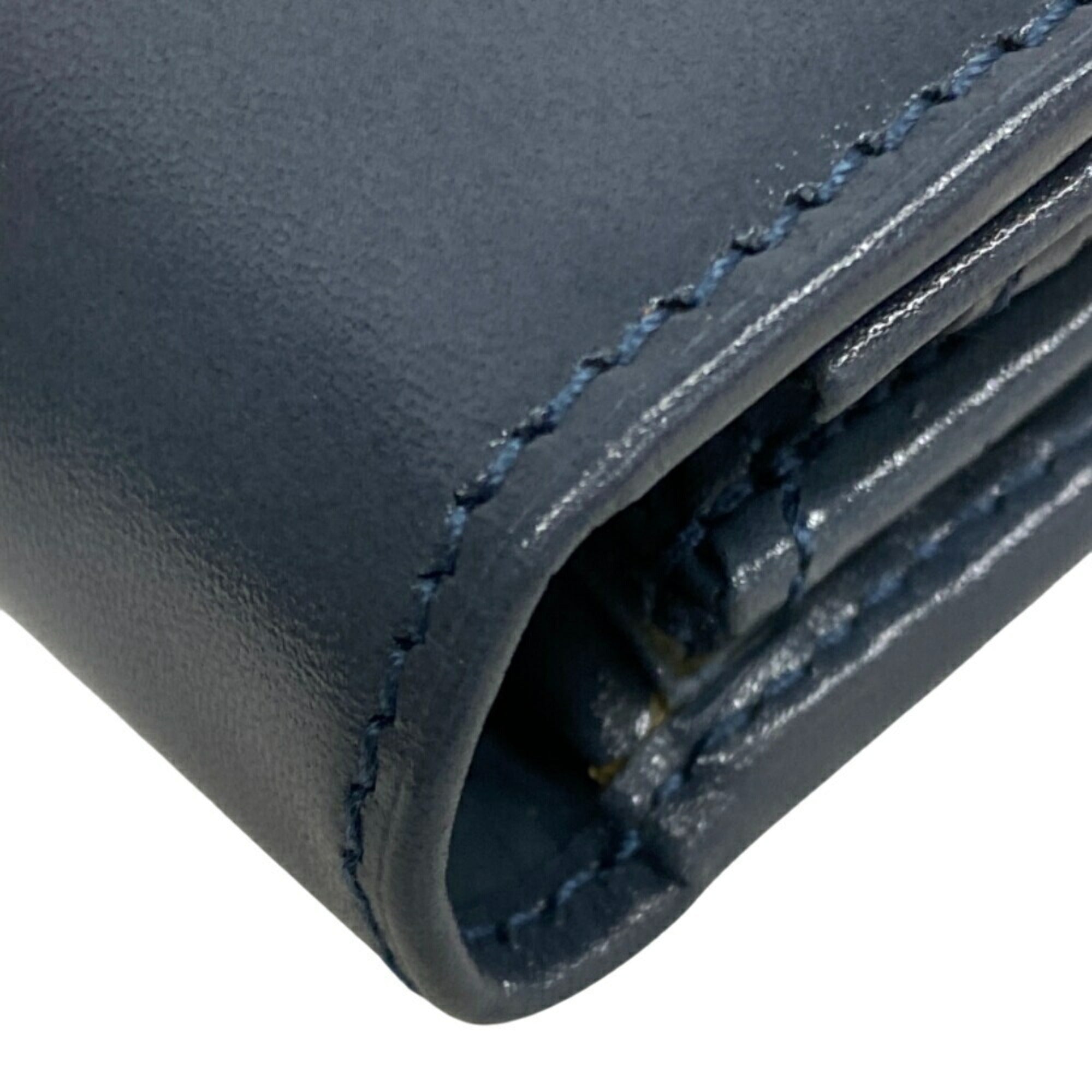 Prada Blue Leather Wallet (Bi-Fold) (Pre-Owned)