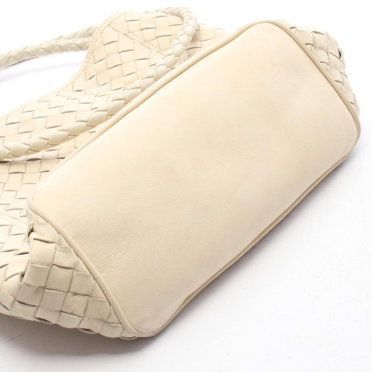 Bottega Veneta Ivory Intrecciato Handbag Shoulder Bag (Pre-Owned)