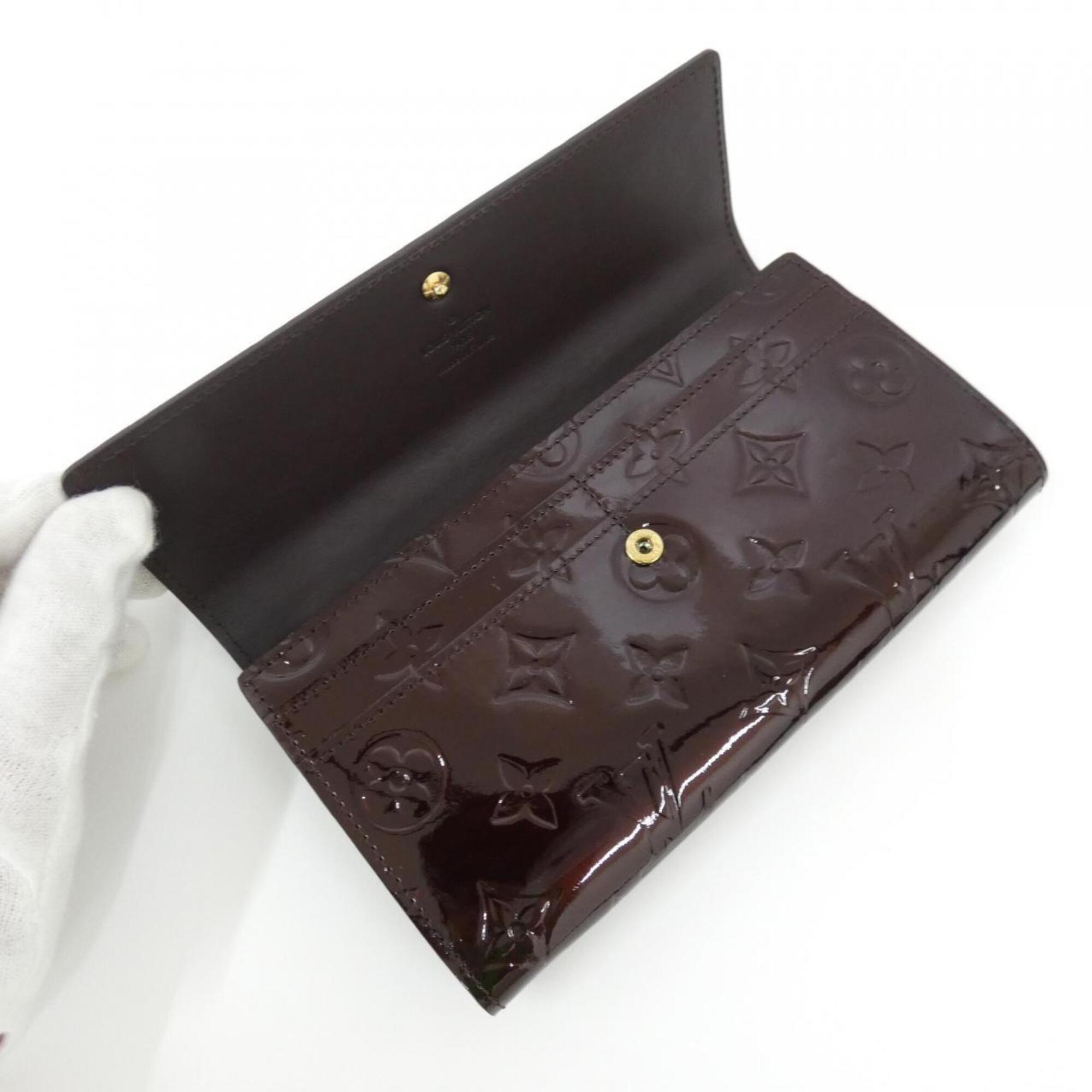 Louis Vuitton Amarante Leather Long Wallet (Bi-Fold) (Pre-Owned)