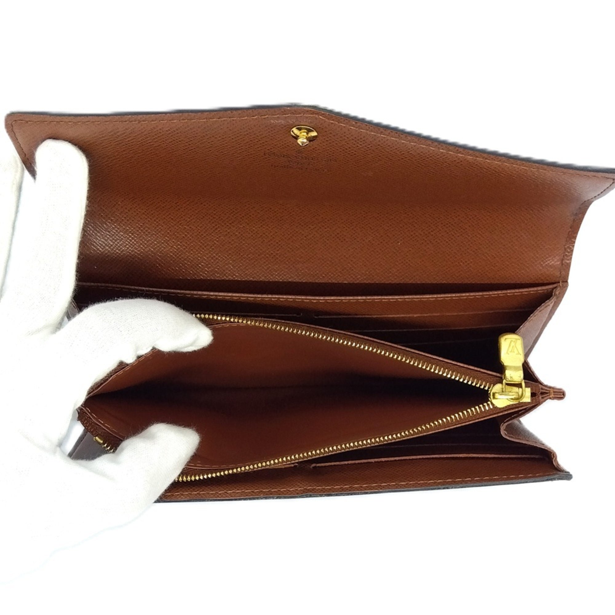 Louis Vuitton Monogram Black Monogram Long Wallet (Bi-Fold) (Pre-Owned)
