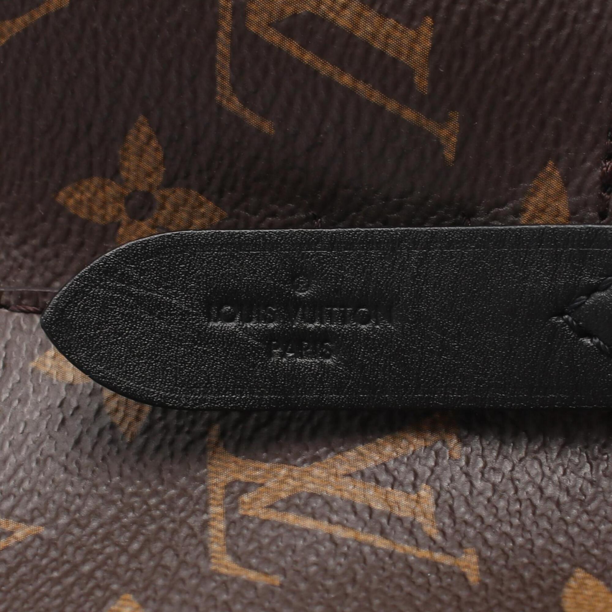 Louis Vuitton Black Brown Noir Coated Canvas Leather Monogram Handbag Shoulder Bag (Pre-Owned)