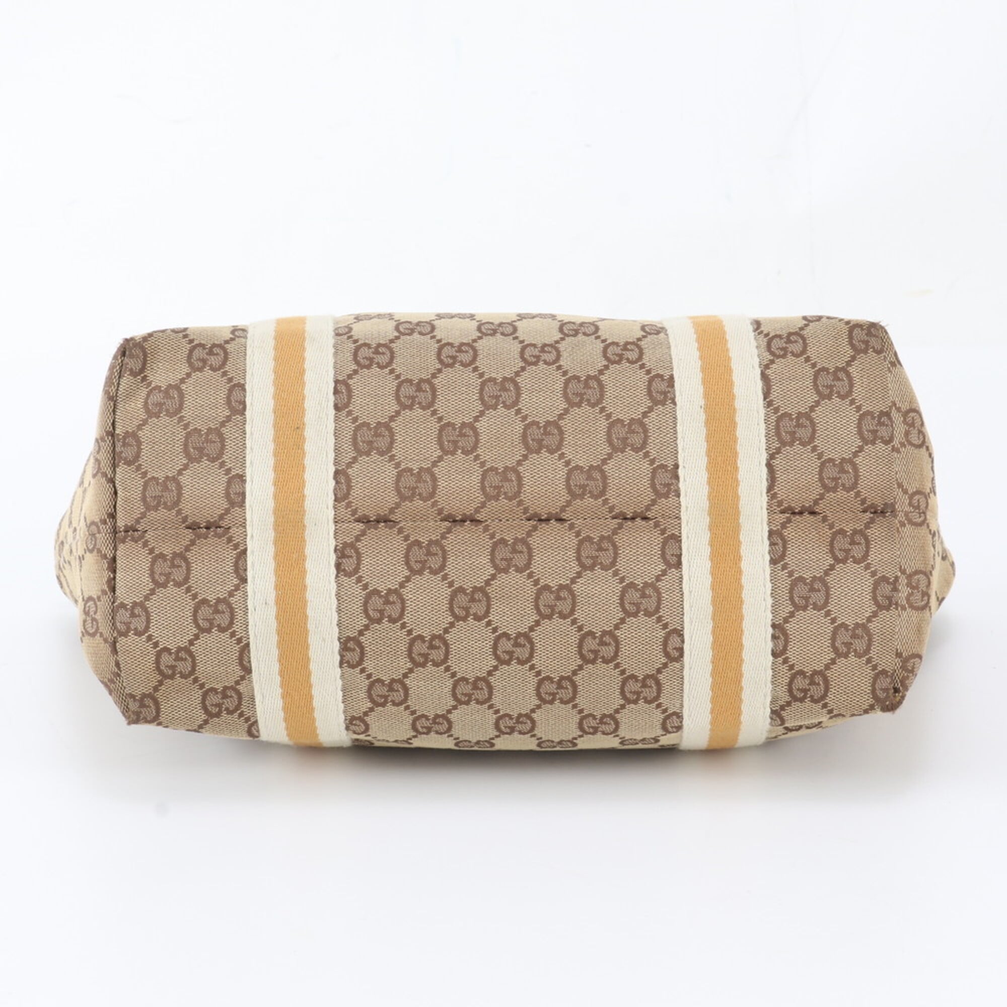 Gucci Gg Canvas Brown Gg Canvas Handbag Tote Bag (Pre-Owned)