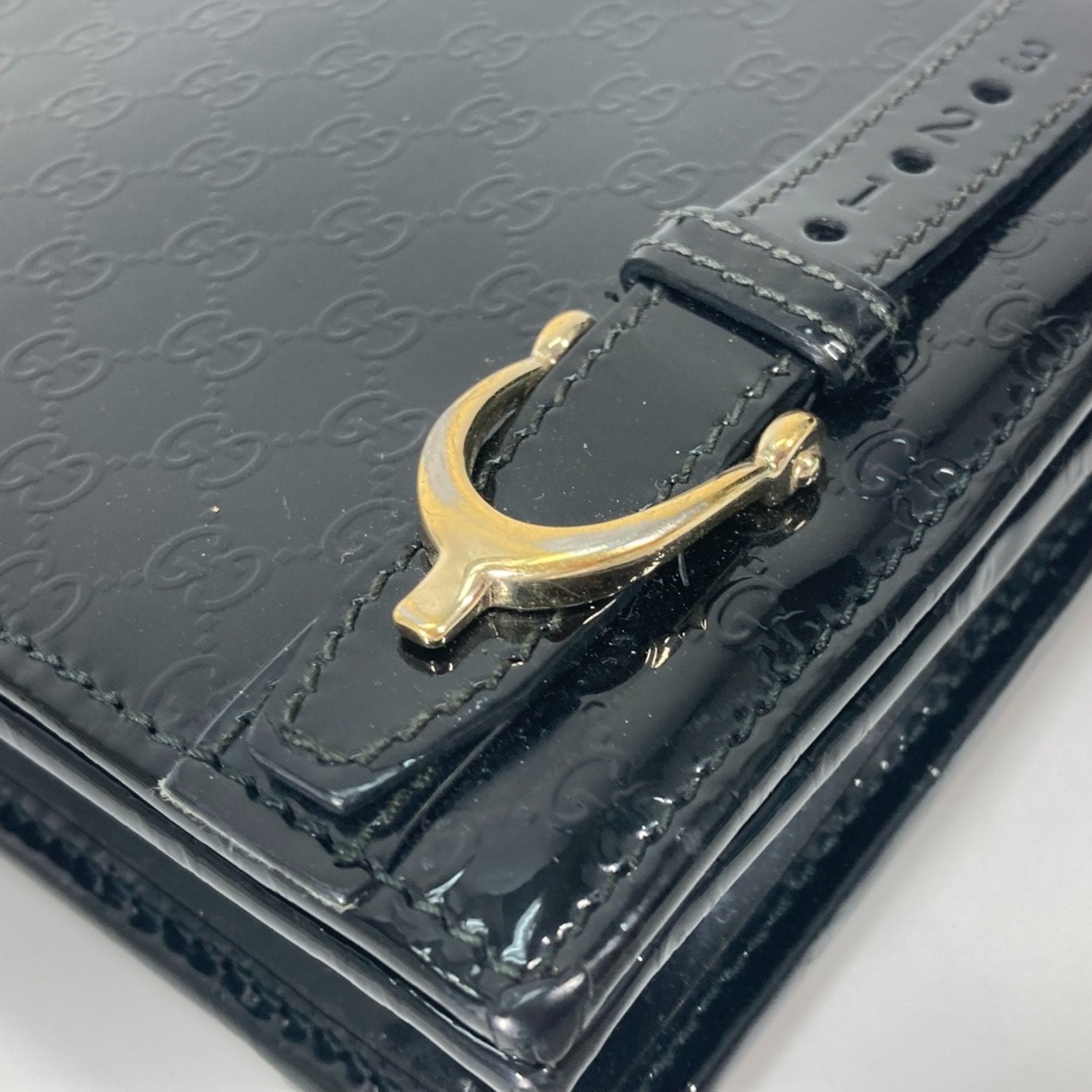 Gucci Black Patent Leather Shoulder Bag (Pre-Owned)