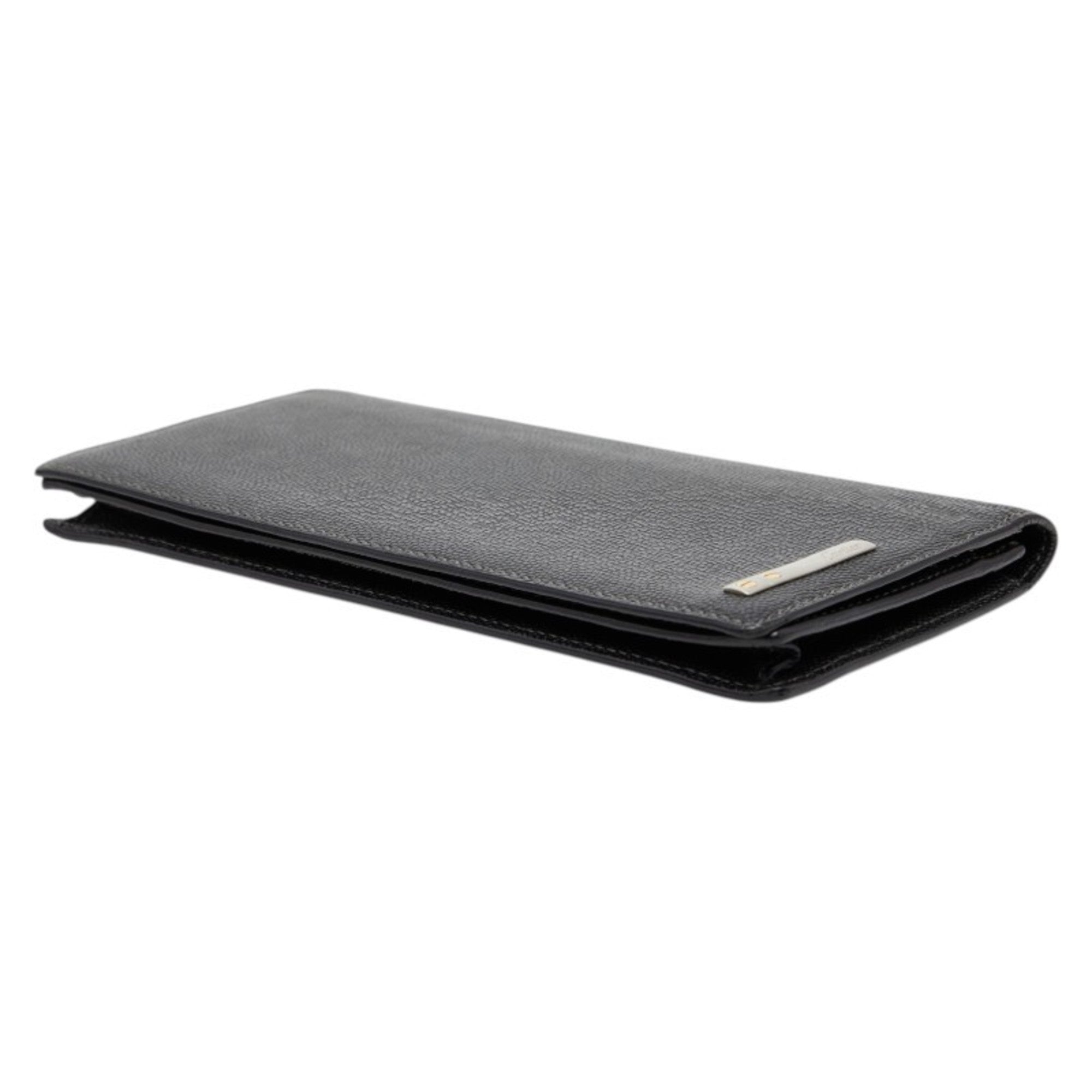 Cartier Black Leather Long Wallet (Bi-Fold) (Pre-Owned)