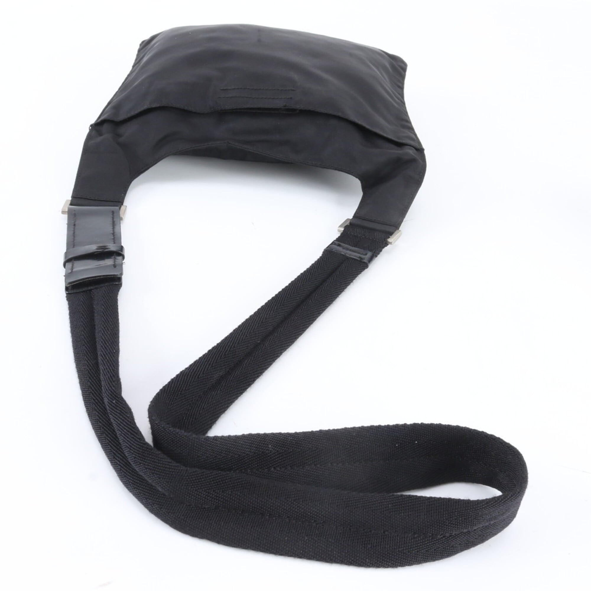 Prada Black Nylon Leather Shoulder Bag (Pre-Owned)