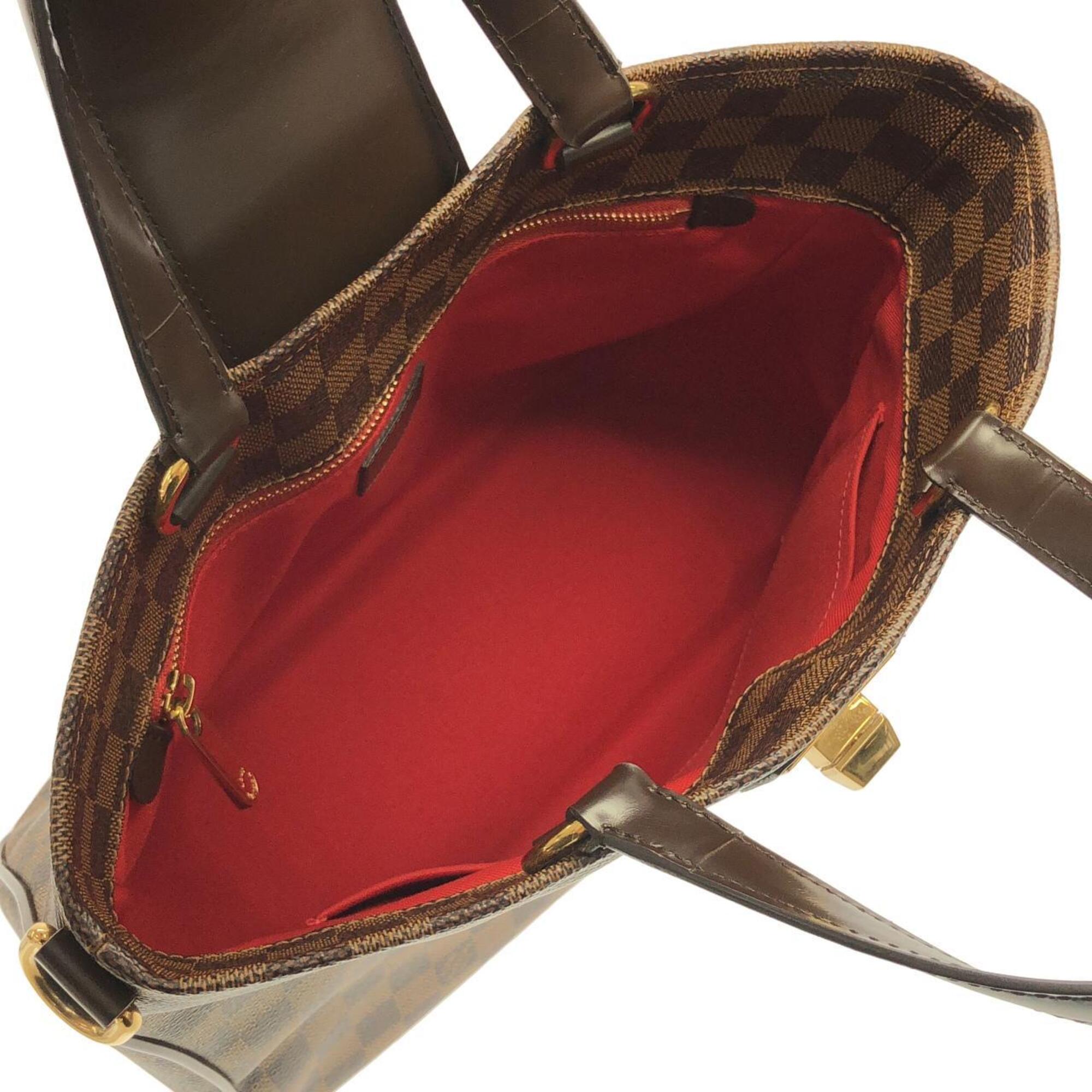 Louis Vuitton Brown Coated Canvas Handbag (Pre-Owned)