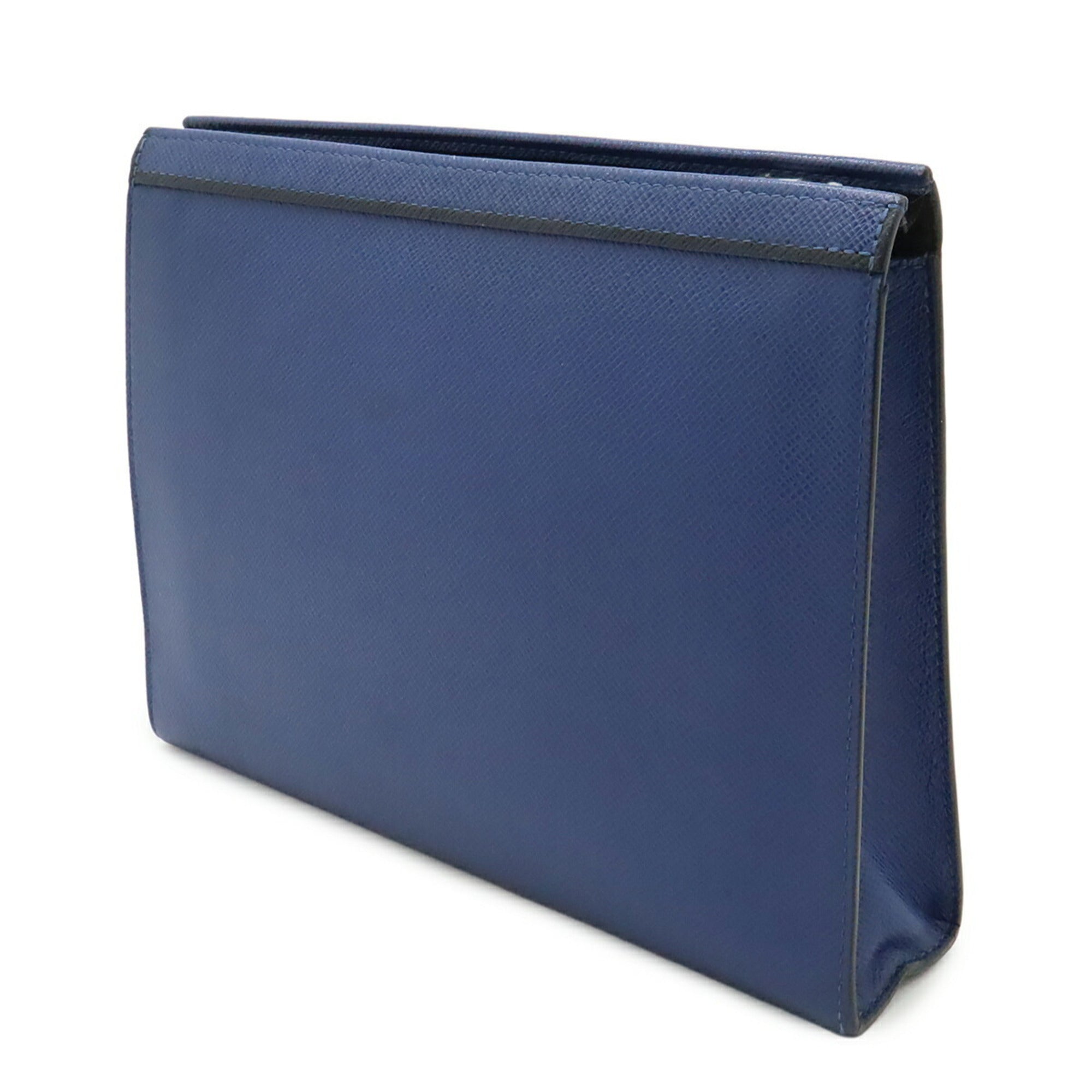 Louis Vuitton Blue Cobalt Taiga Leather Leather Clutch Bag Pochette (Pre-Owned)