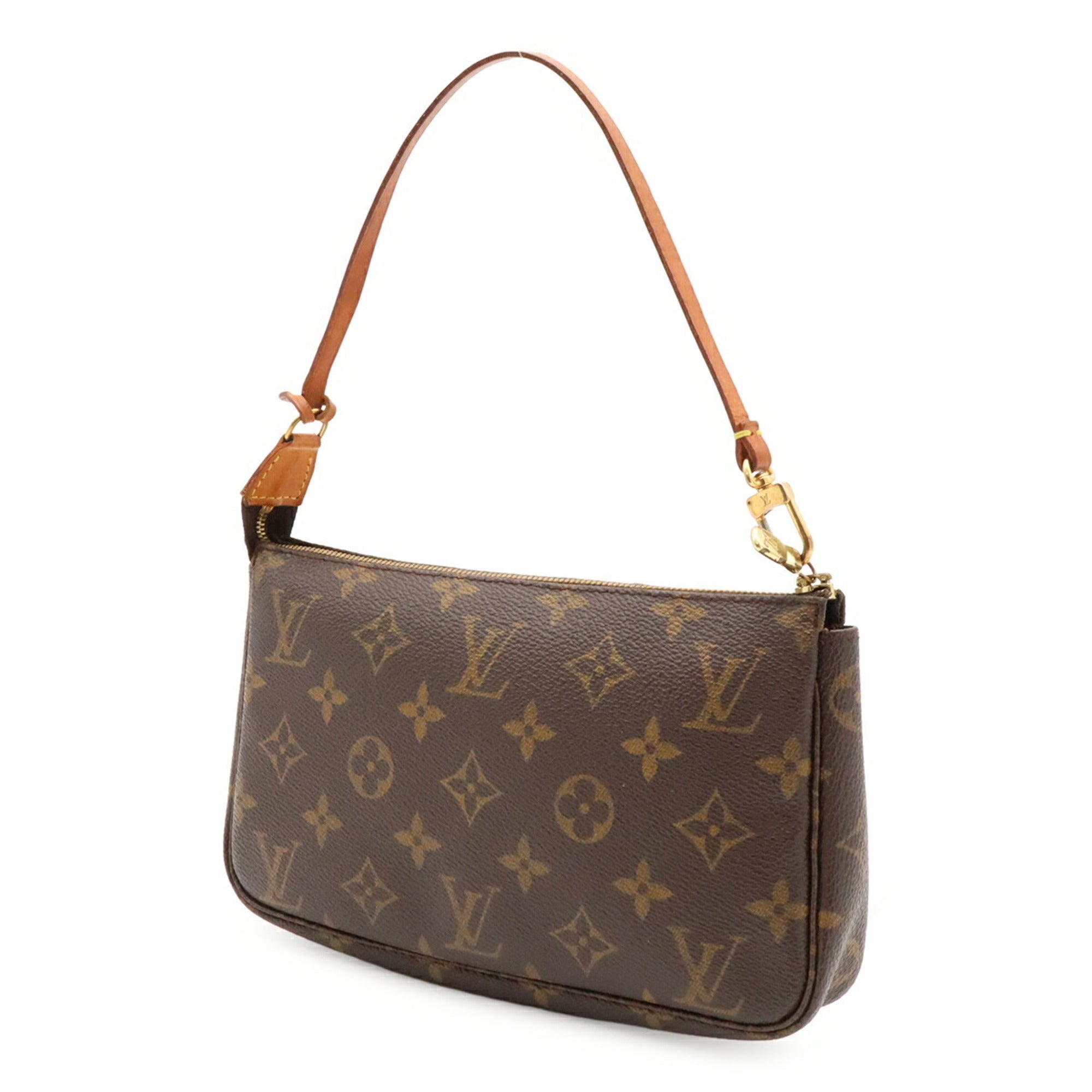Louis Vuitton Brown Monogram Handbag Pochette Pouch (Pre-Owned)