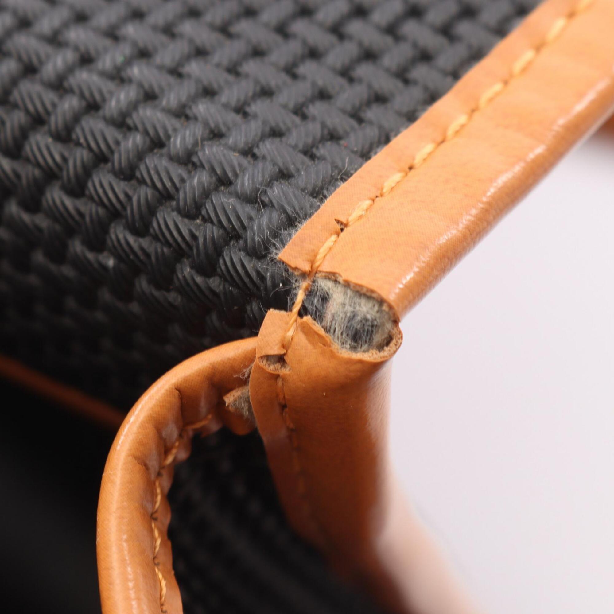 Yves Saint Laurent Black Brown Coated Canvas Handbag Shoulder Bag (Pre-Owned)