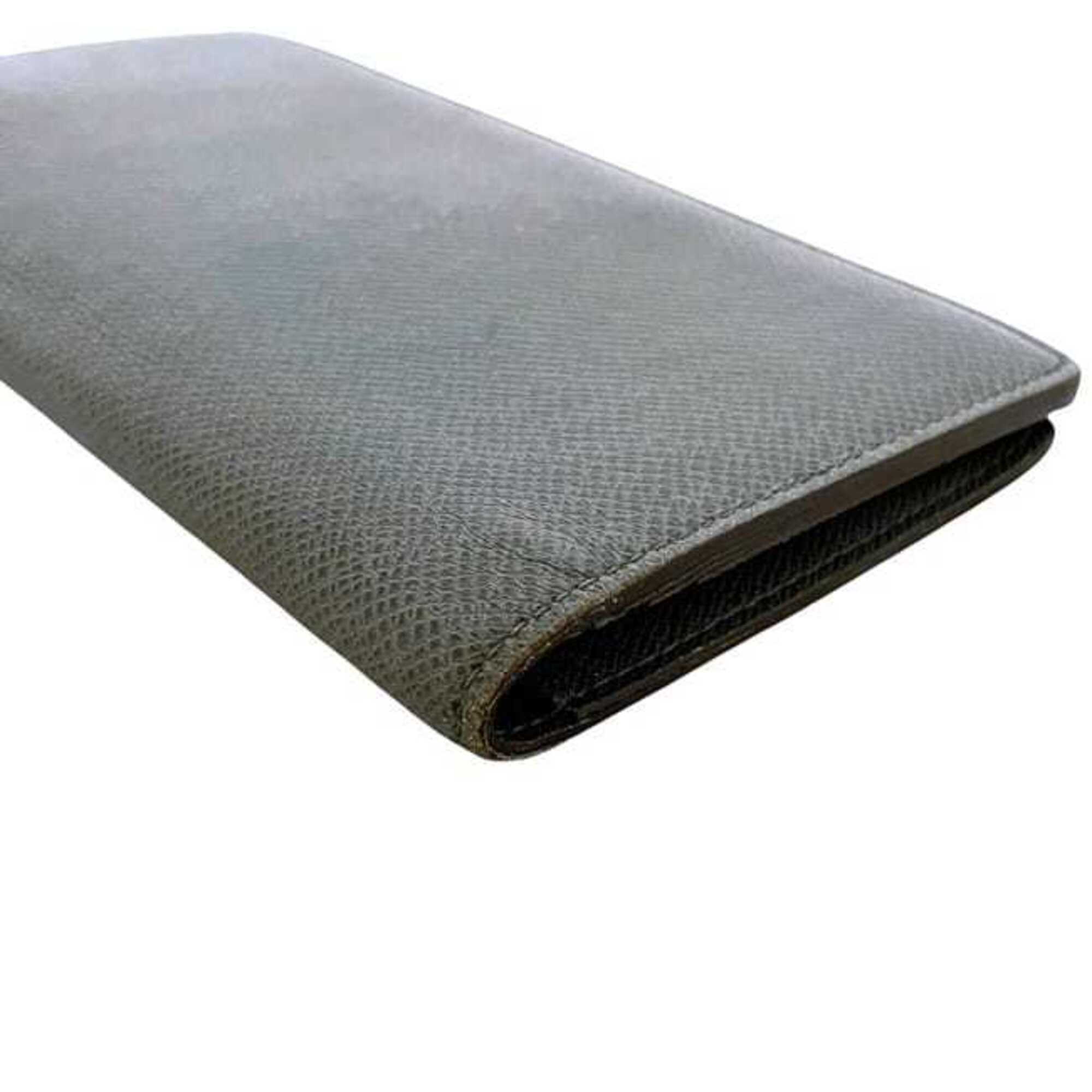 Louis Vuitton Glacier Gray Taiga Leather Long Wallet (Bi-Fold) (Pre-Owned)