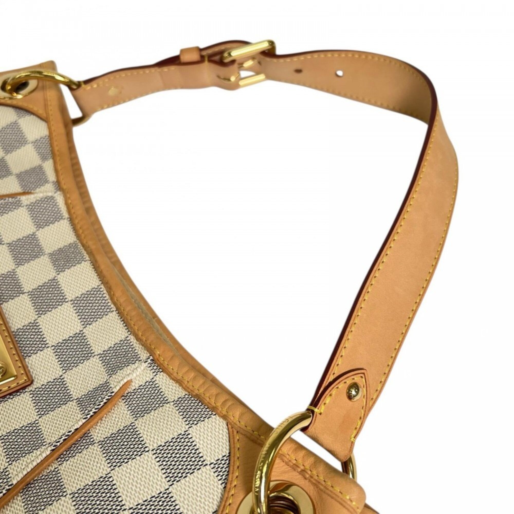 Louis Vuitton White Damier Azur Canvas Shoulder Bag (Pre-Owned)