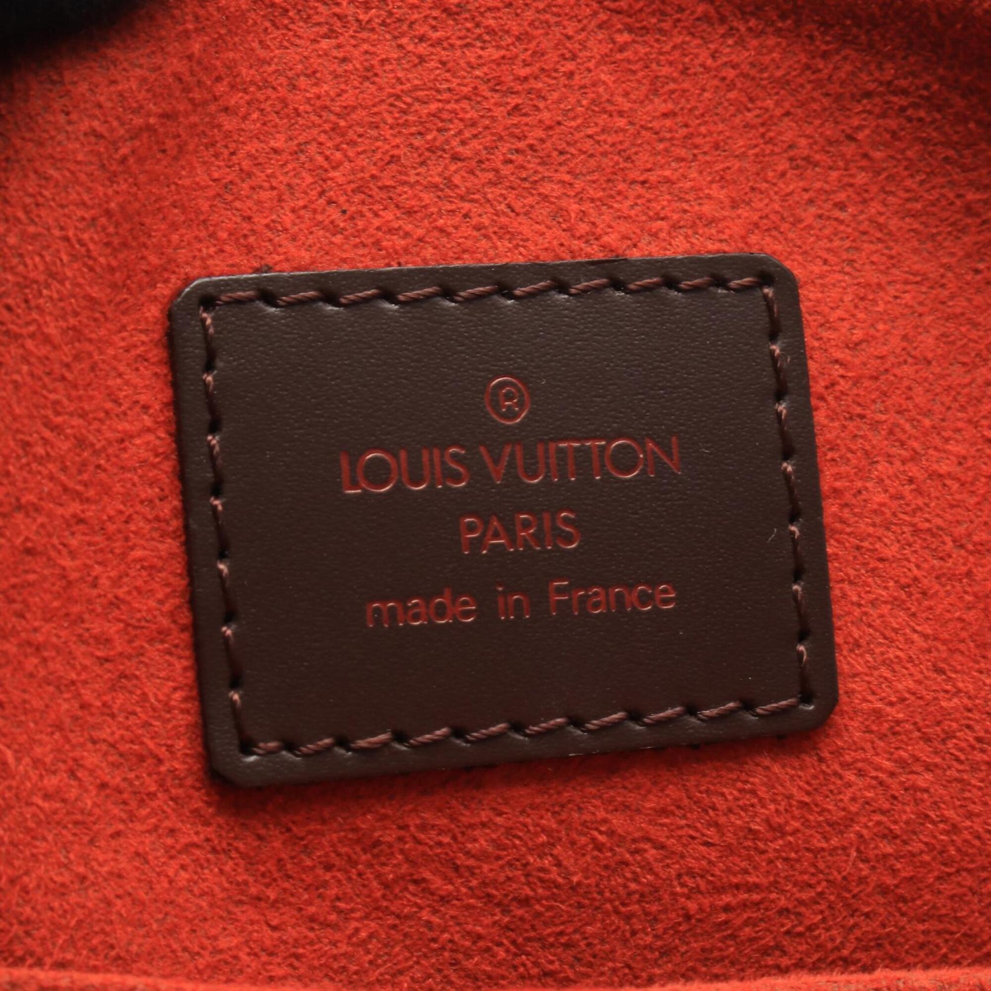 Louis Vuitton Brown Coated Canvas Leather Handbag Shoulder Bag (Pre-Owned)
