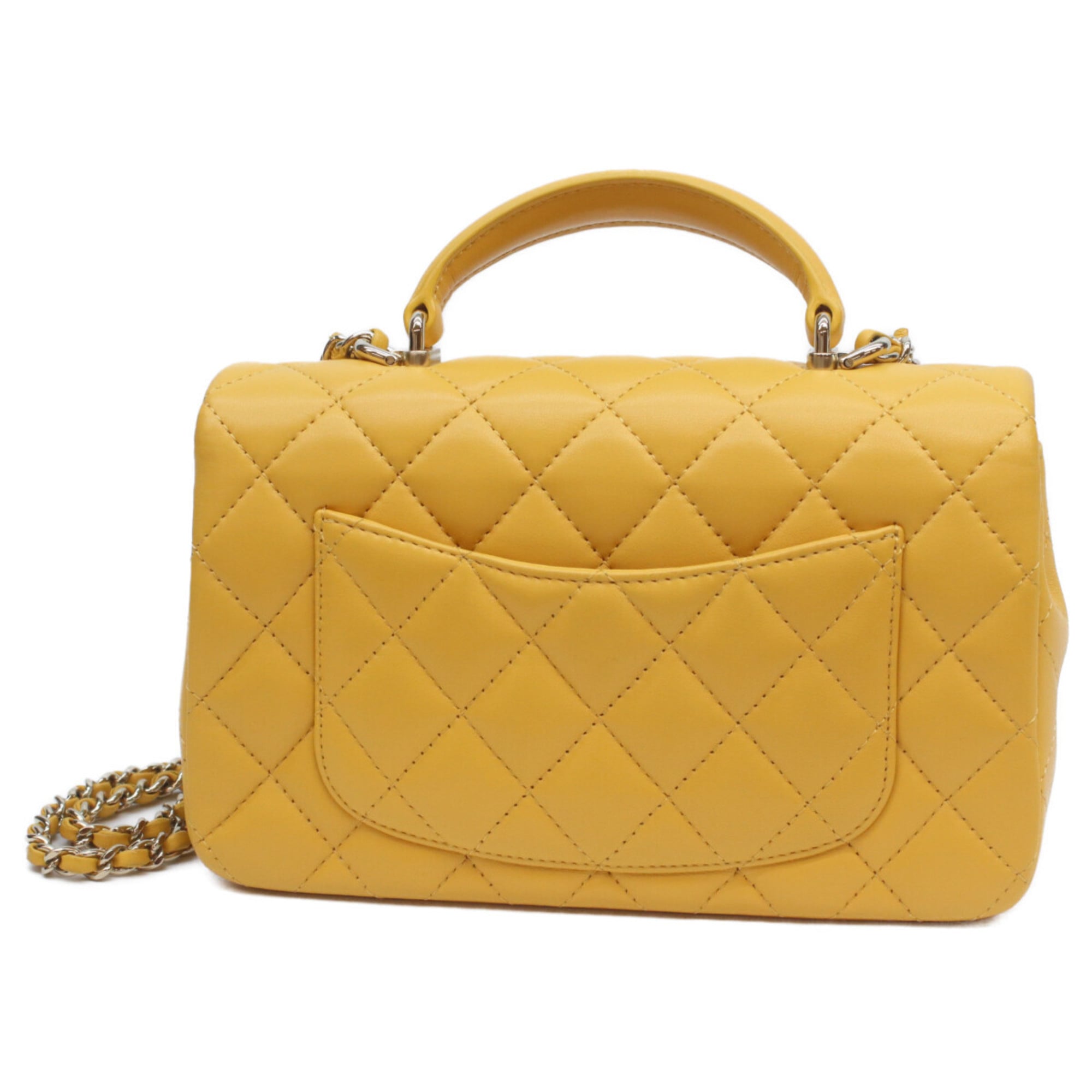 Chanel Yellow Leather Shoulder Bag (Pre-Owned)