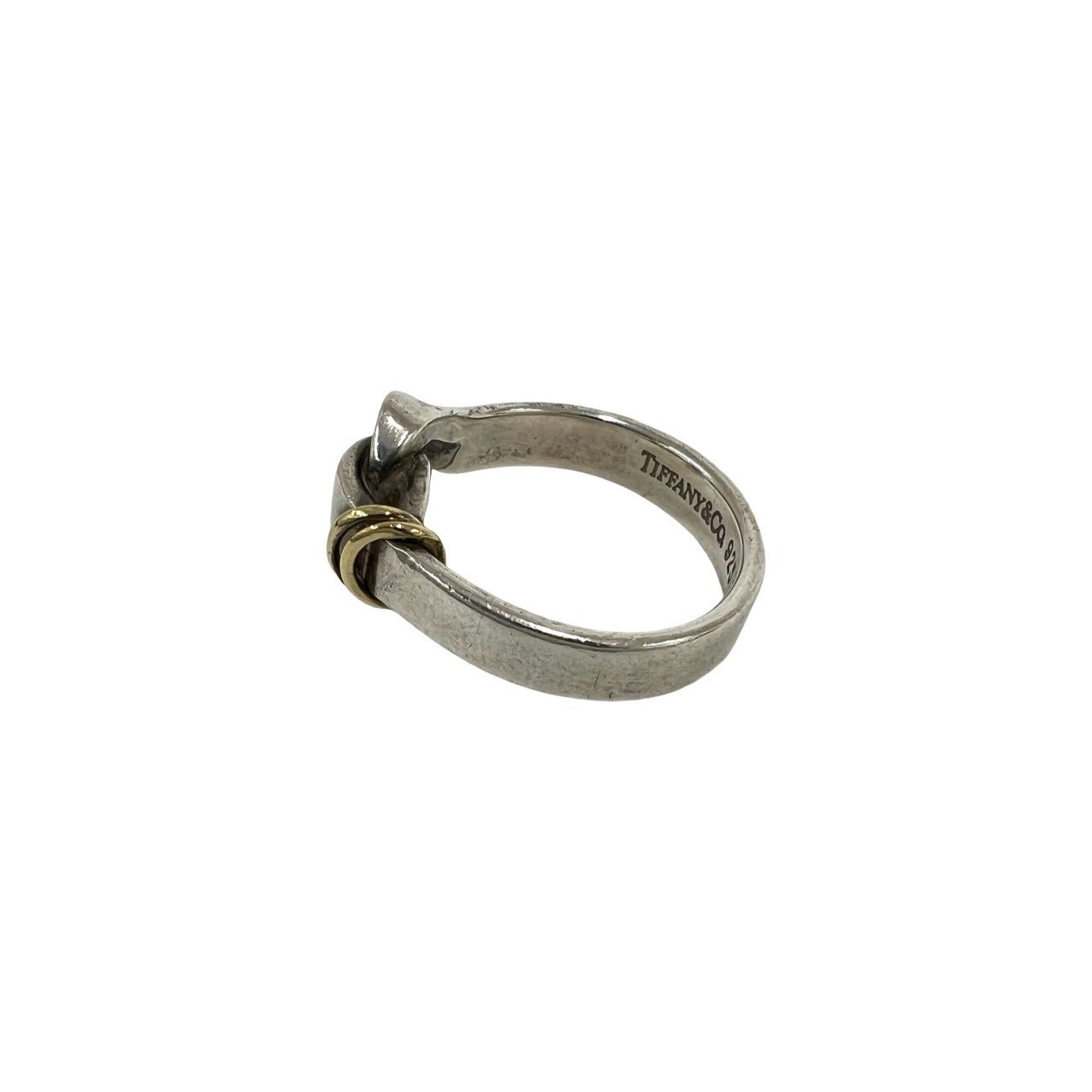 Tiffany Gold Silver Yellow Gold (18K) Silver 925 Band Ring (Pre-Owned)