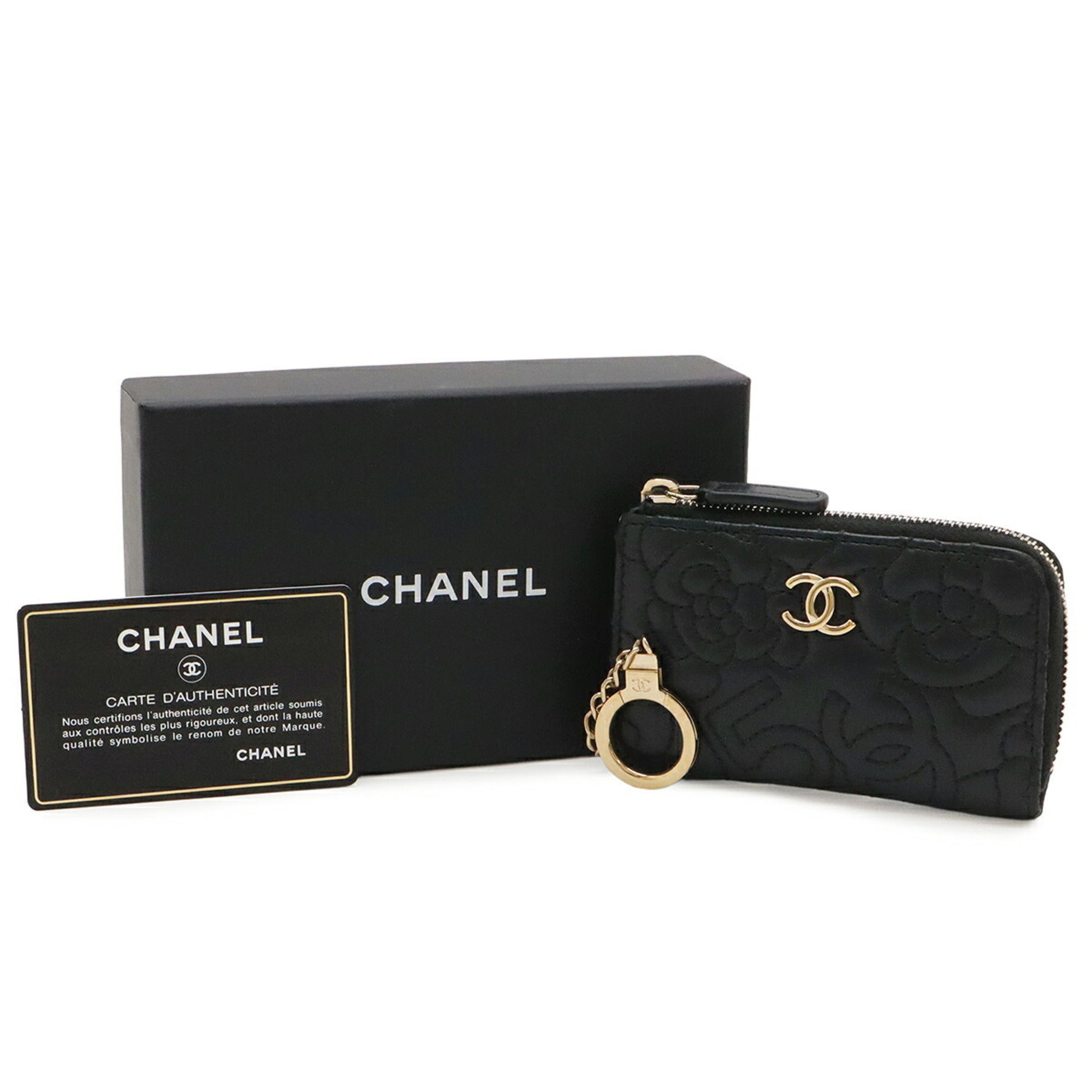 Chanel Black Leather Coin Purse/Coin Case (Pre-Owned)