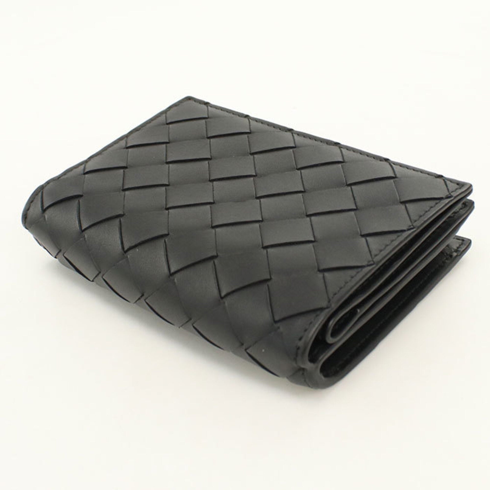 Bottega Veneta Black Leather Wallet (Bi-Fold) (Pre-Owned)
