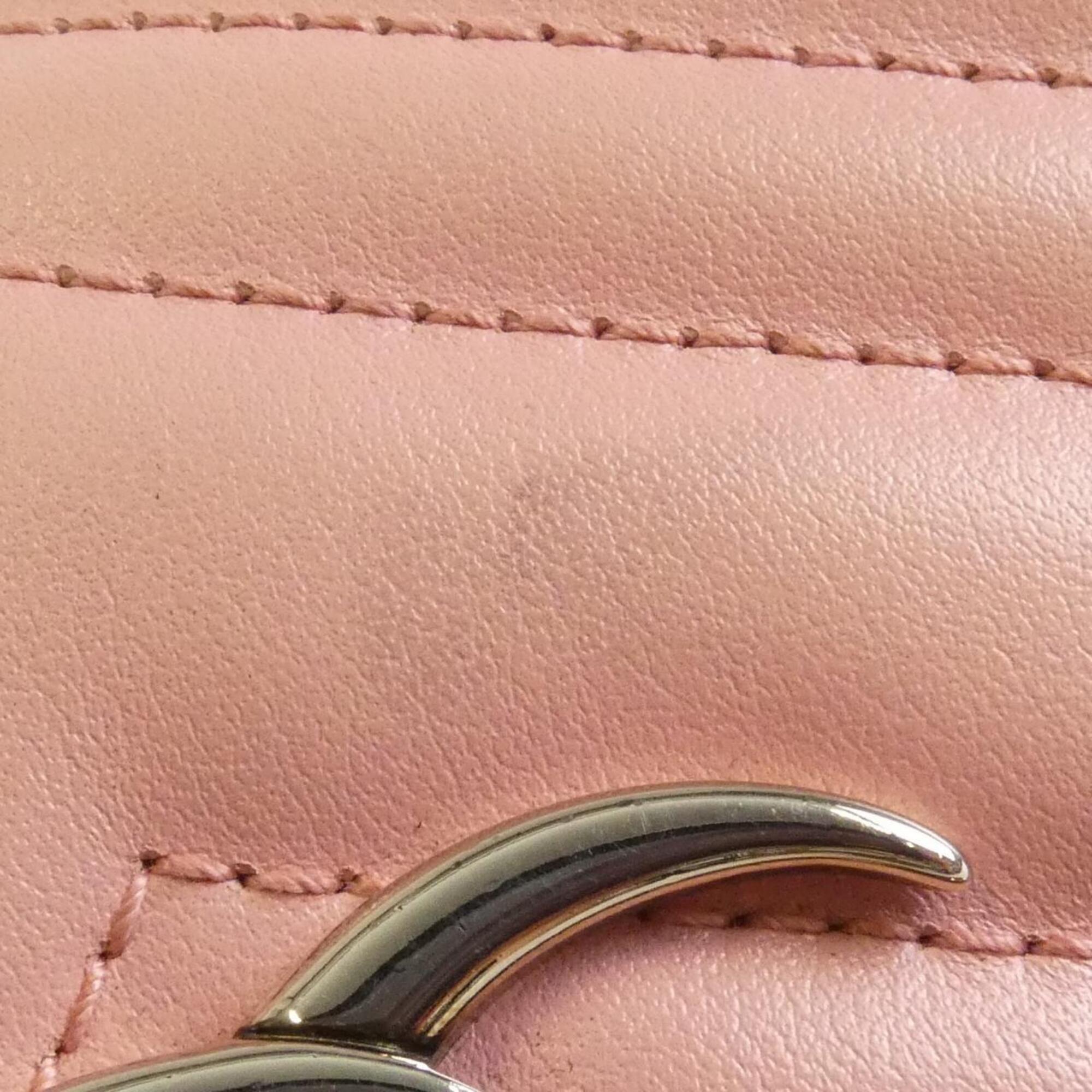 Gucci Pink Leather Shoulder Bag (Pre-Owned)