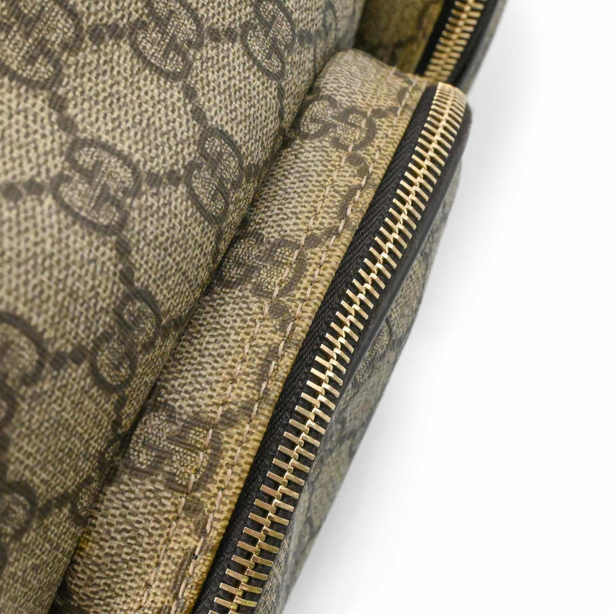 Gucci Beige Brown Gg Supreme Leather Shoulder Bag (Pre-Owned)